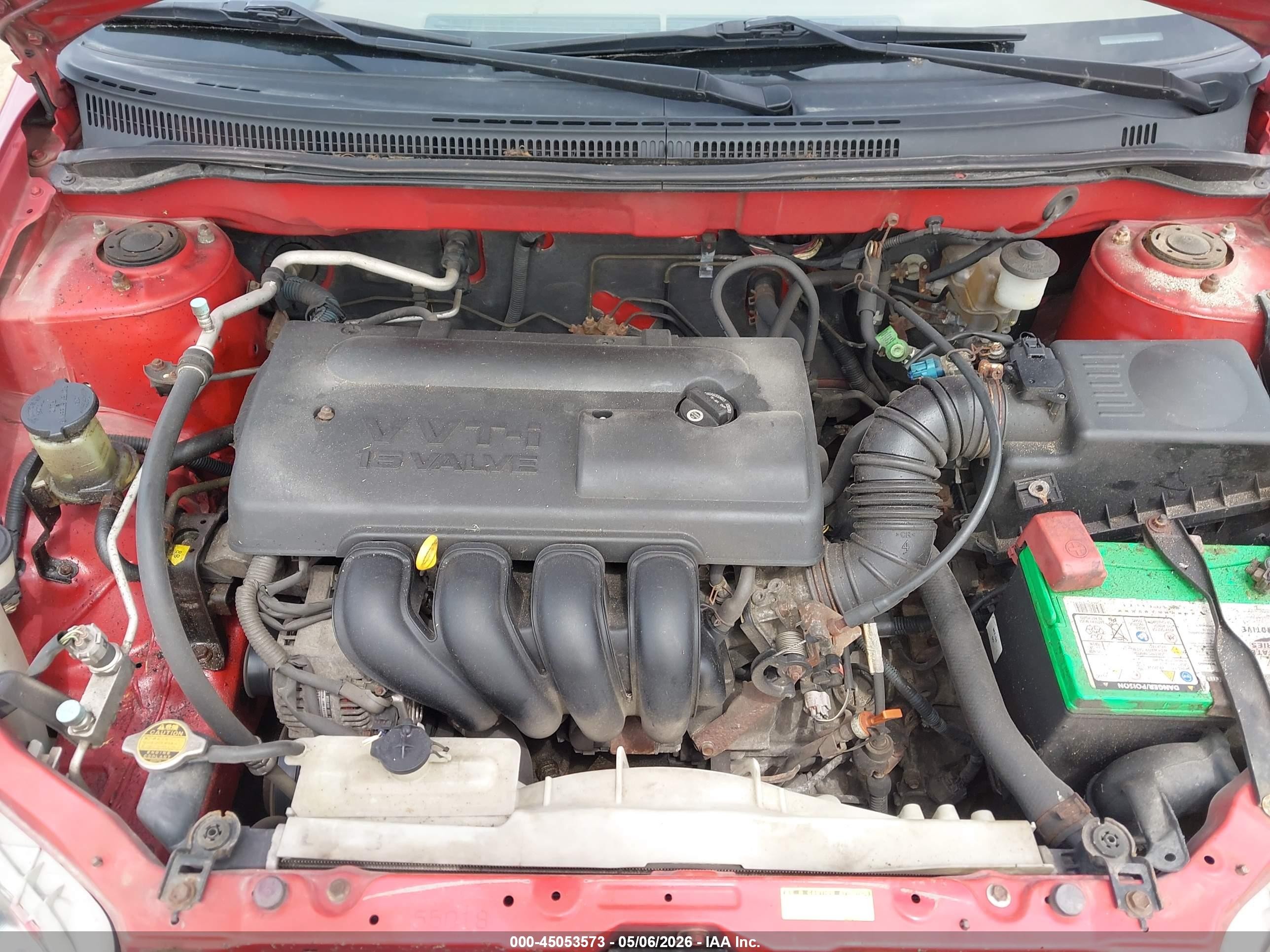 2003 Toyota Corolla Ce Red vin: 2T1BR32E43C012767