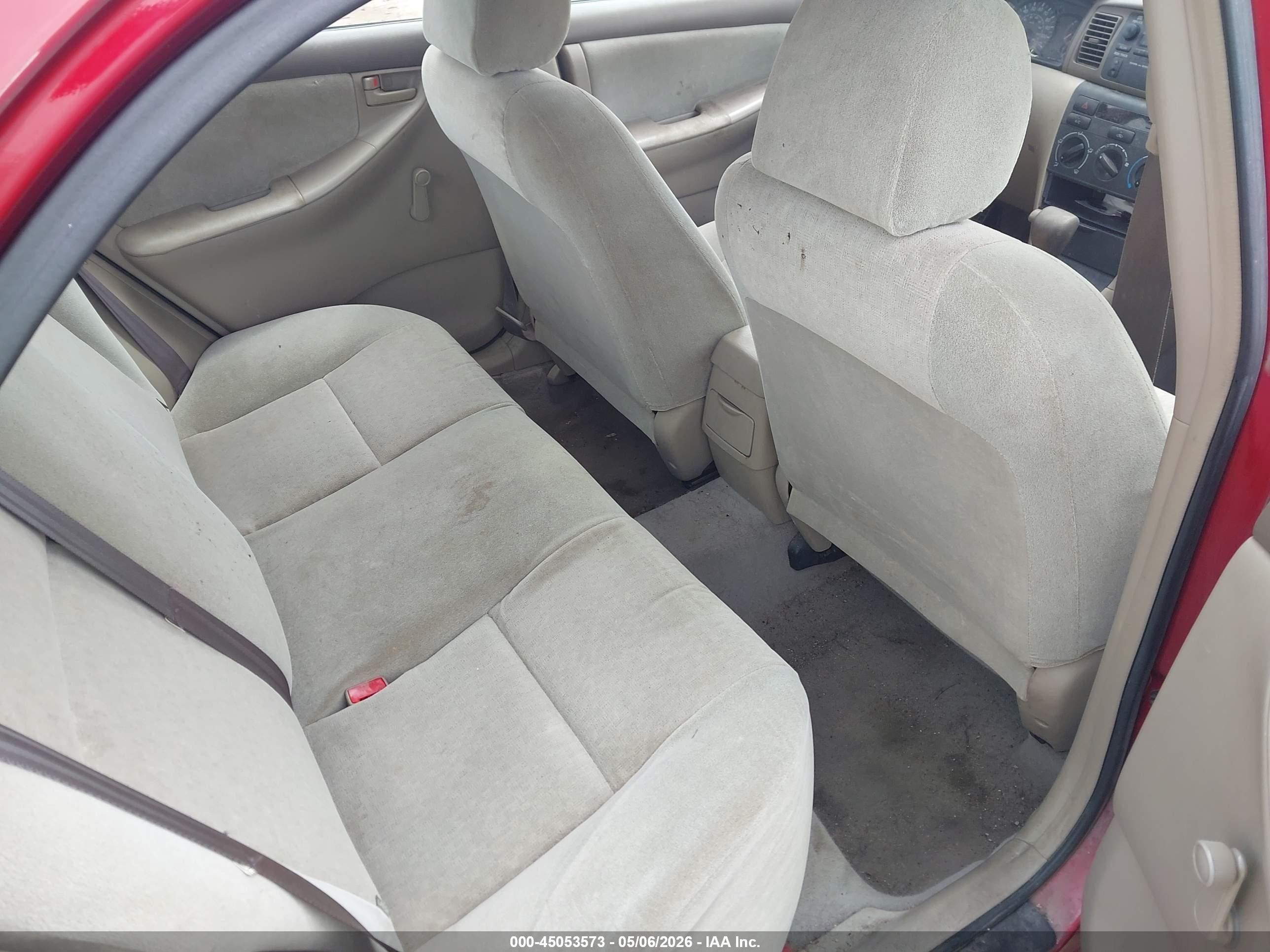 2003 Toyota Corolla Ce Red vin: 2T1BR32E43C012767