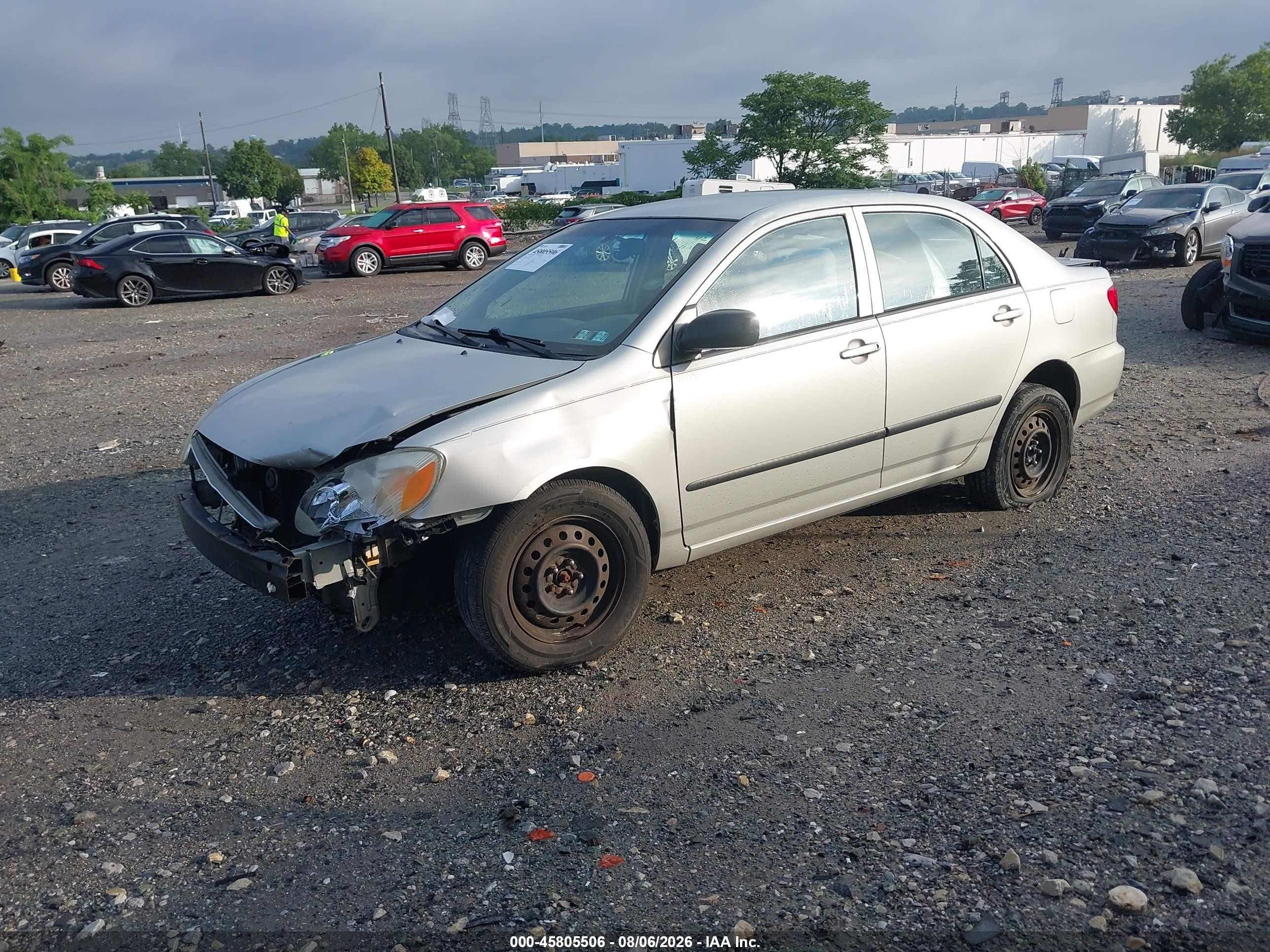 2003 Toyota Corolla Ce Silver vin: 2T1BR32E43C024322