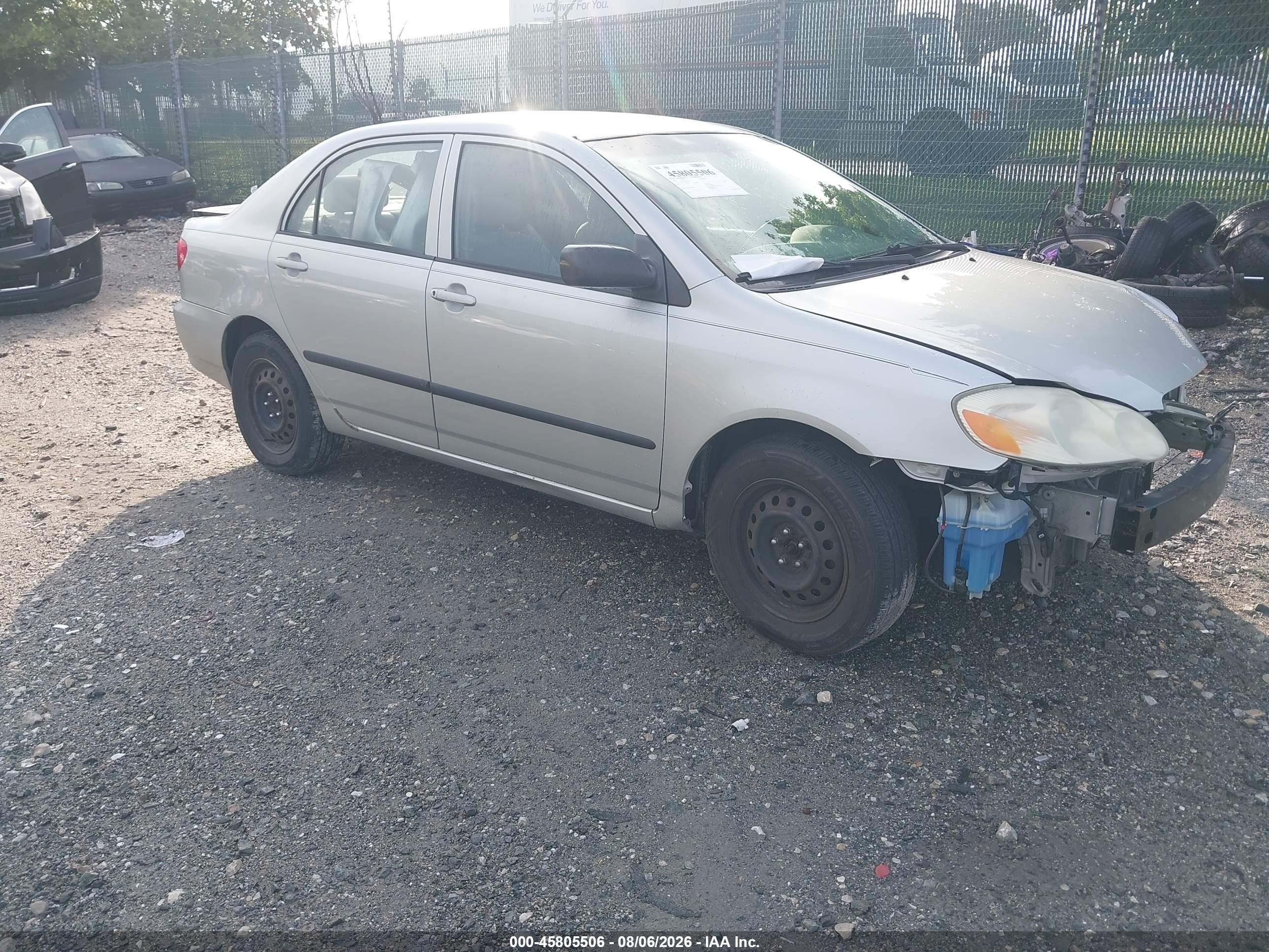 2003 Toyota Corolla Ce Silver vin: 2T1BR32E43C024322