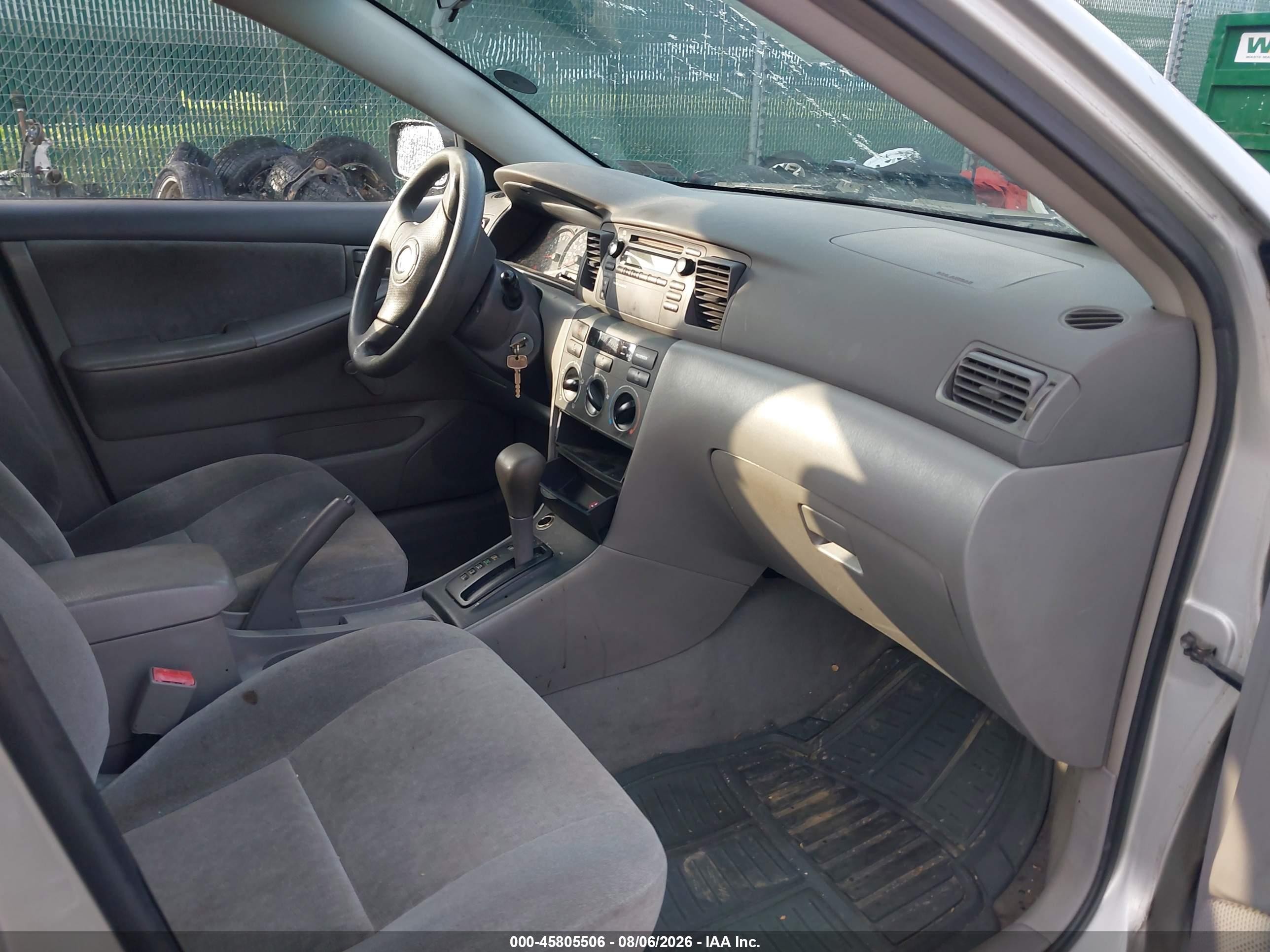 2003 Toyota Corolla Ce Silver vin: 2T1BR32E43C024322