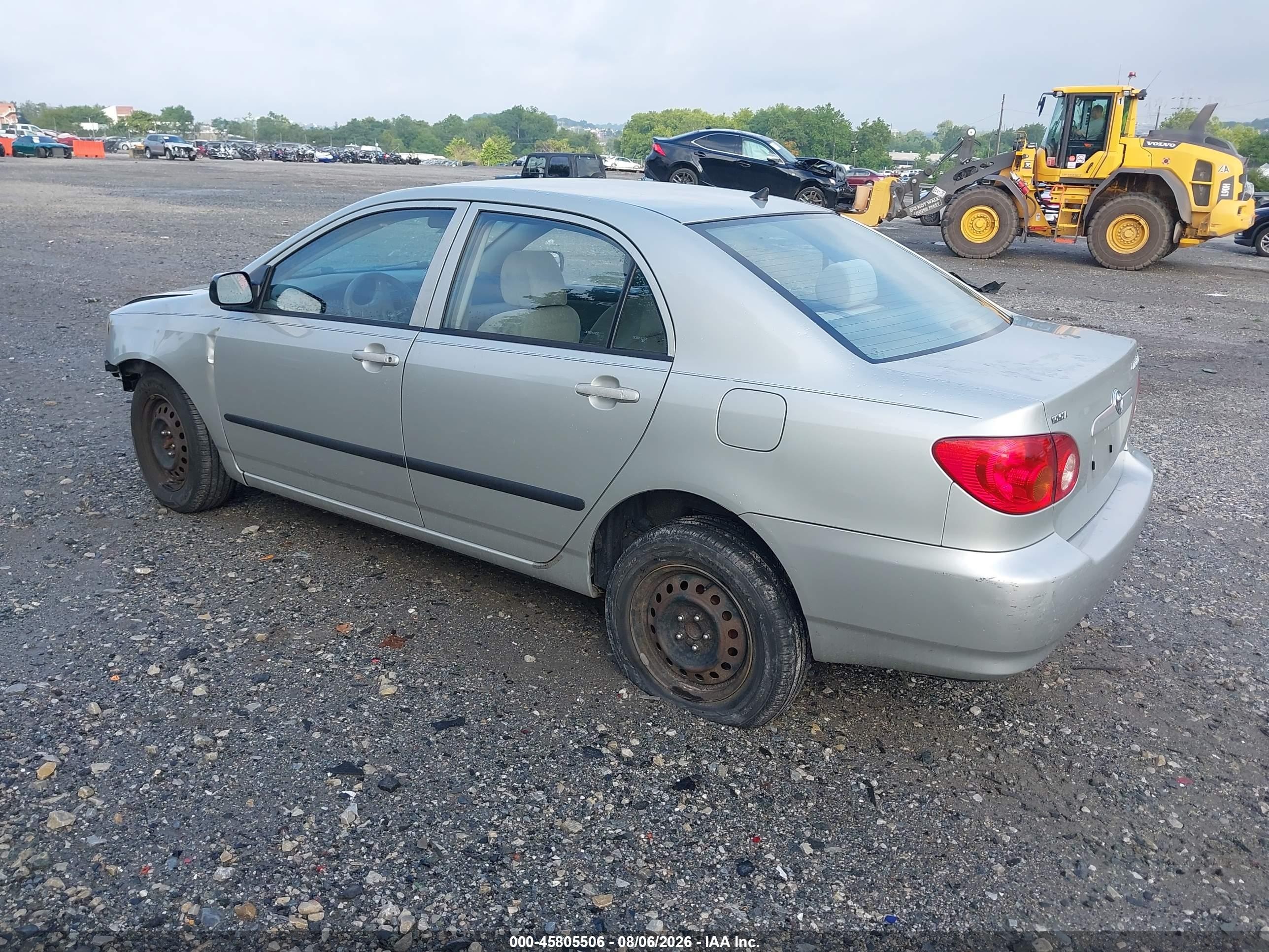 2003 Toyota Corolla Ce Silver vin: 2T1BR32E43C024322