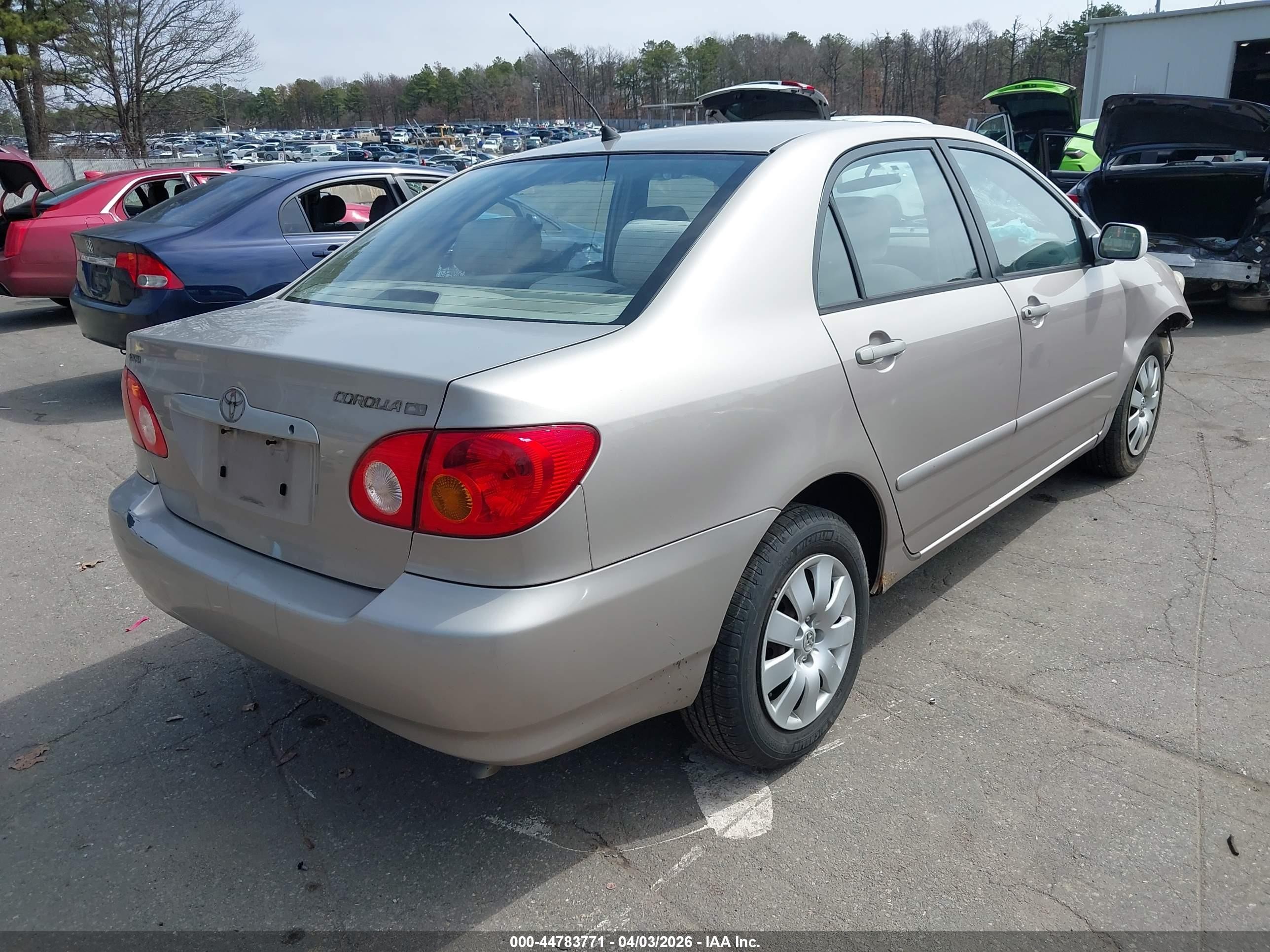 2003 Toyota Corolla Le Серый vin: 2T1BR32E43C061113