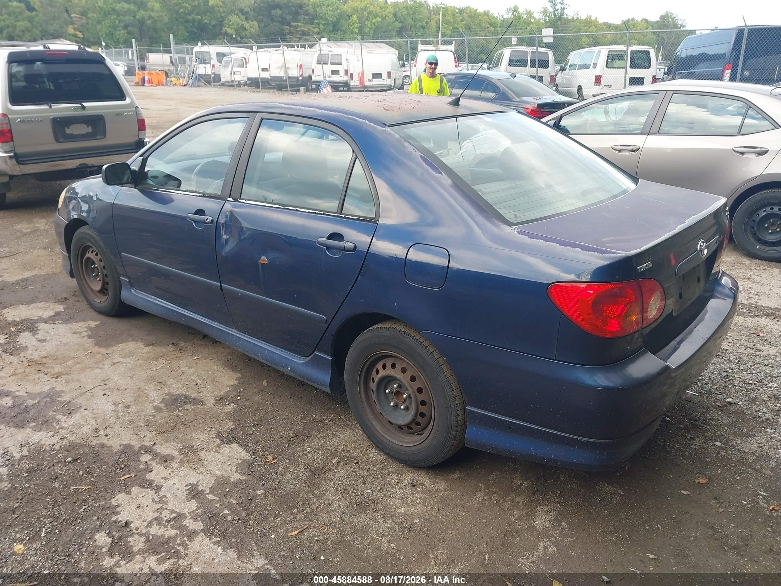 2003 Toyota Corolla S Синий vin: 2T1BR32E43C088473