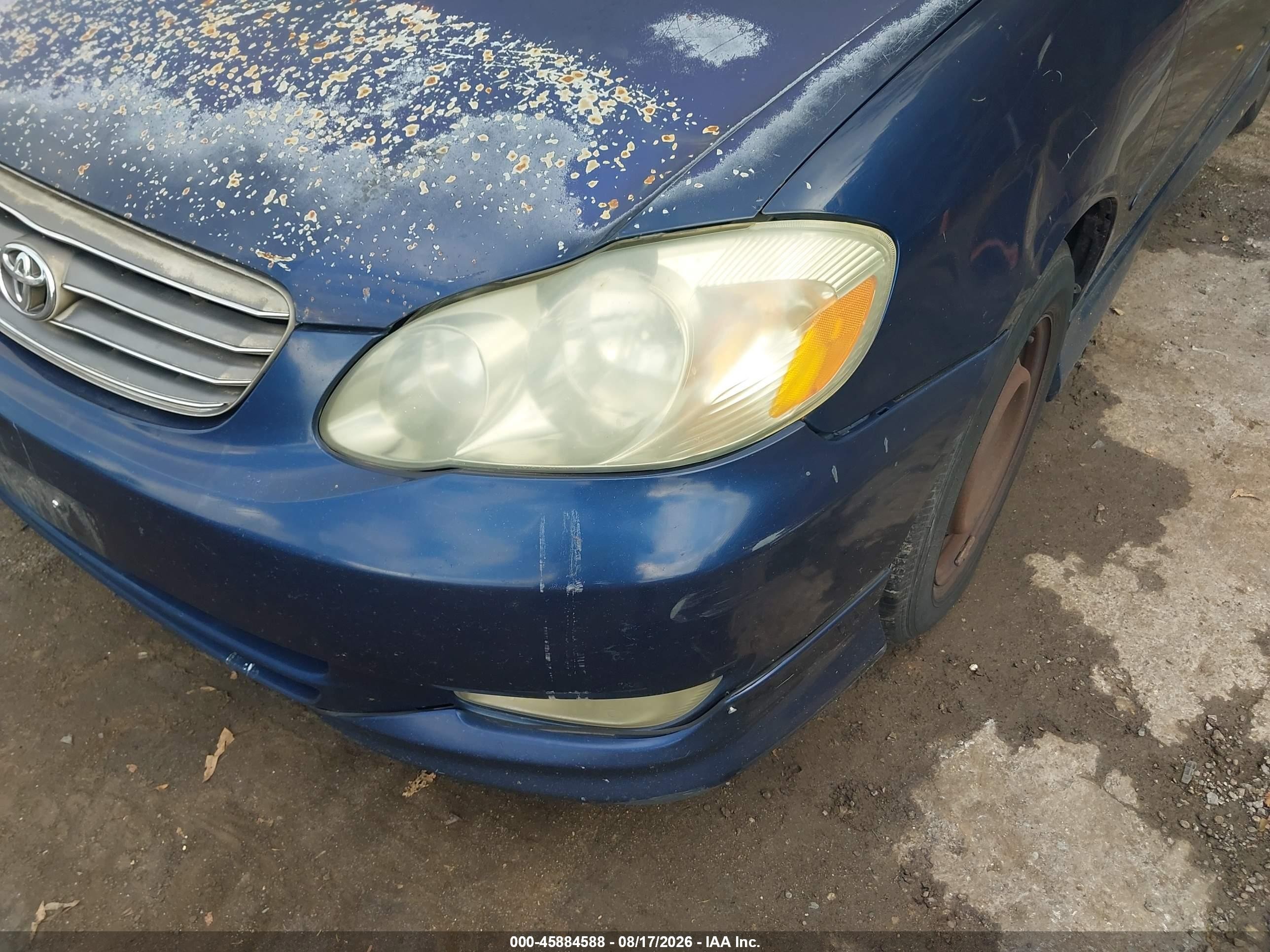 2003 Toyota Corolla S Синий vin: 2T1BR32E43C088473