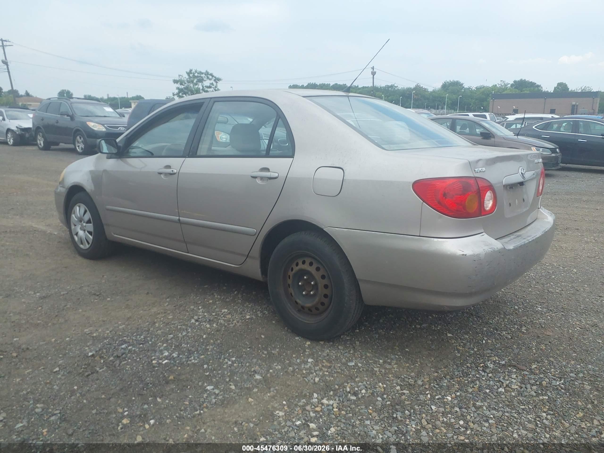 2003 Toyota Corolla Le Tan vin: 2T1BR32E43C137963