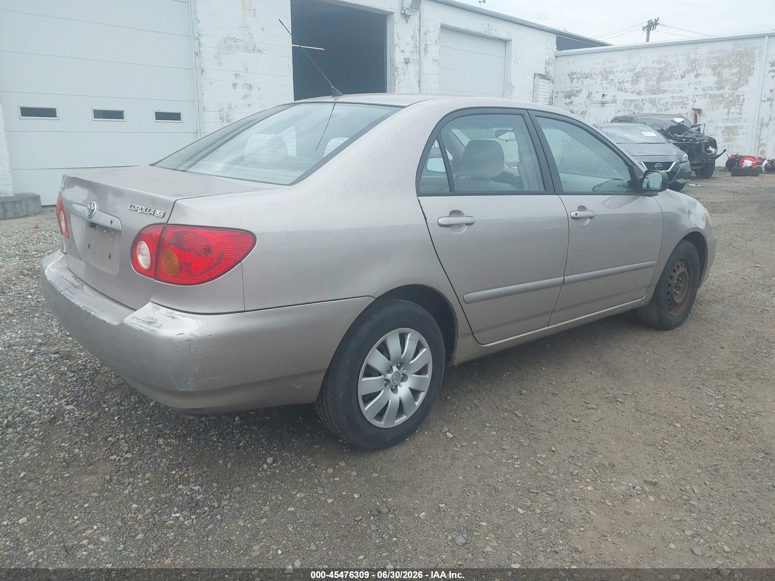 2003 Toyota Corolla Le Tan vin: 2T1BR32E43C137963