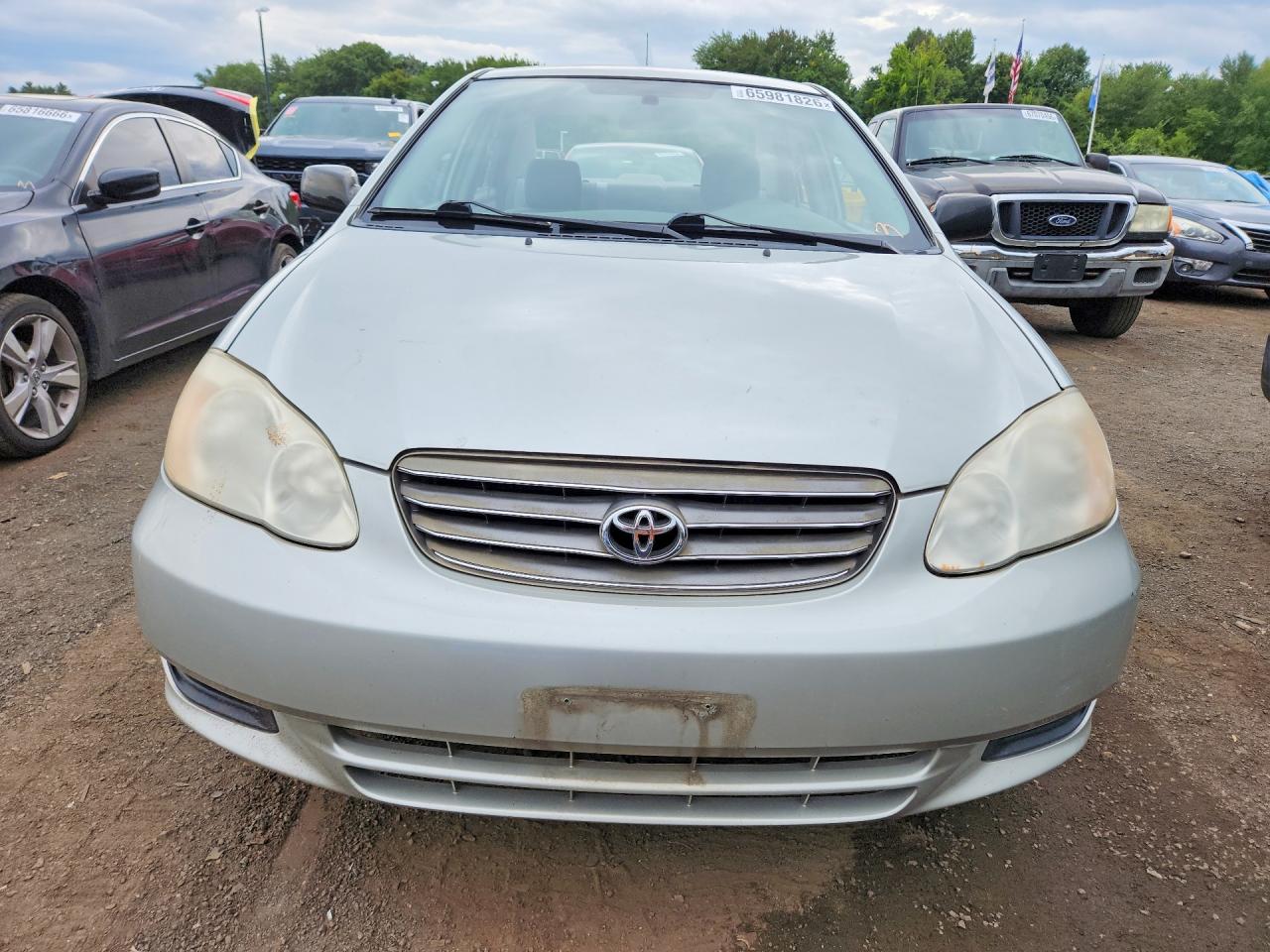 2003 Toyota Corolla Ce Silver vin: 2T1BR32E43C142953