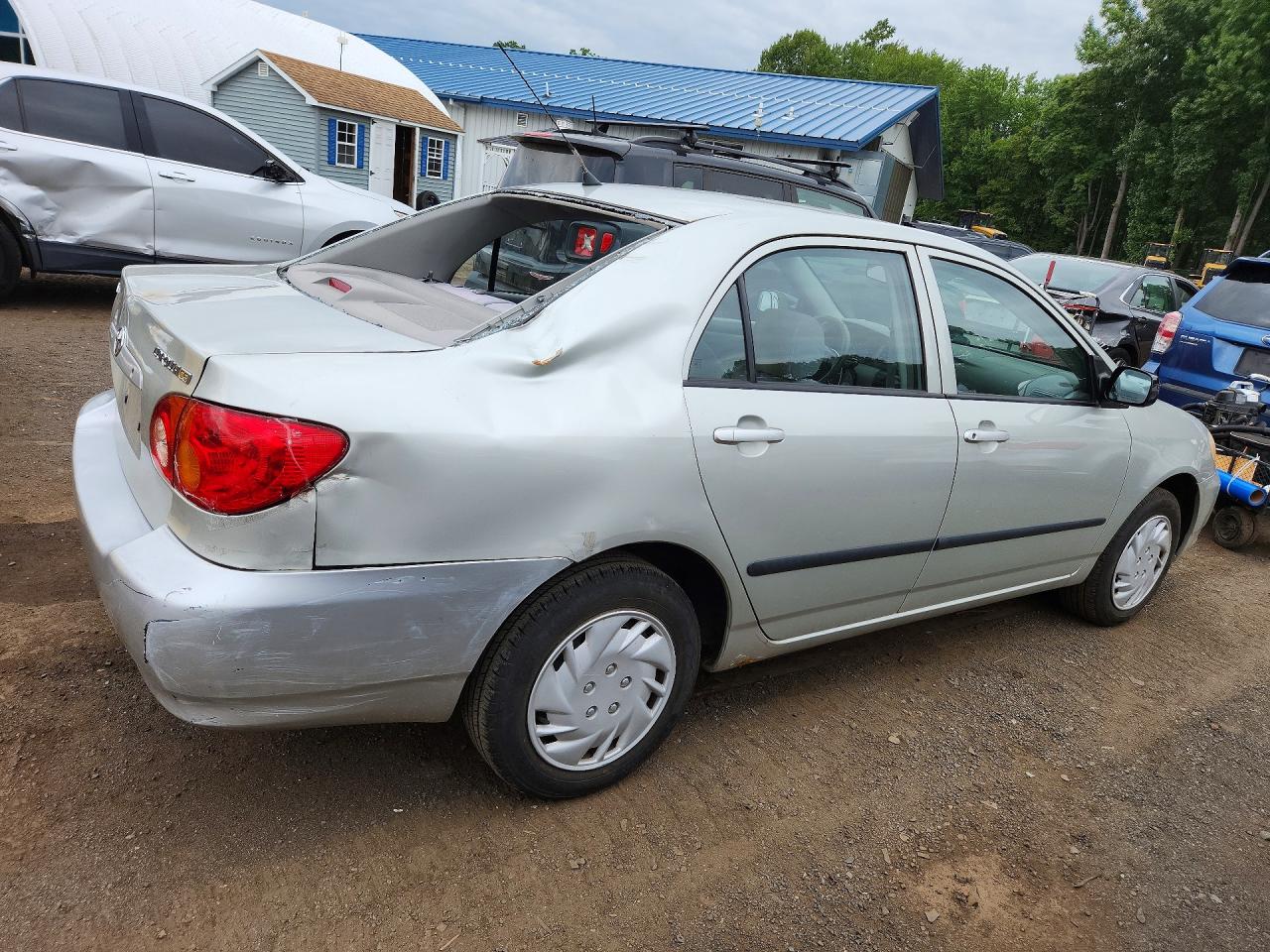 2003 Toyota Corolla Ce Silver vin: 2T1BR32E43C142953