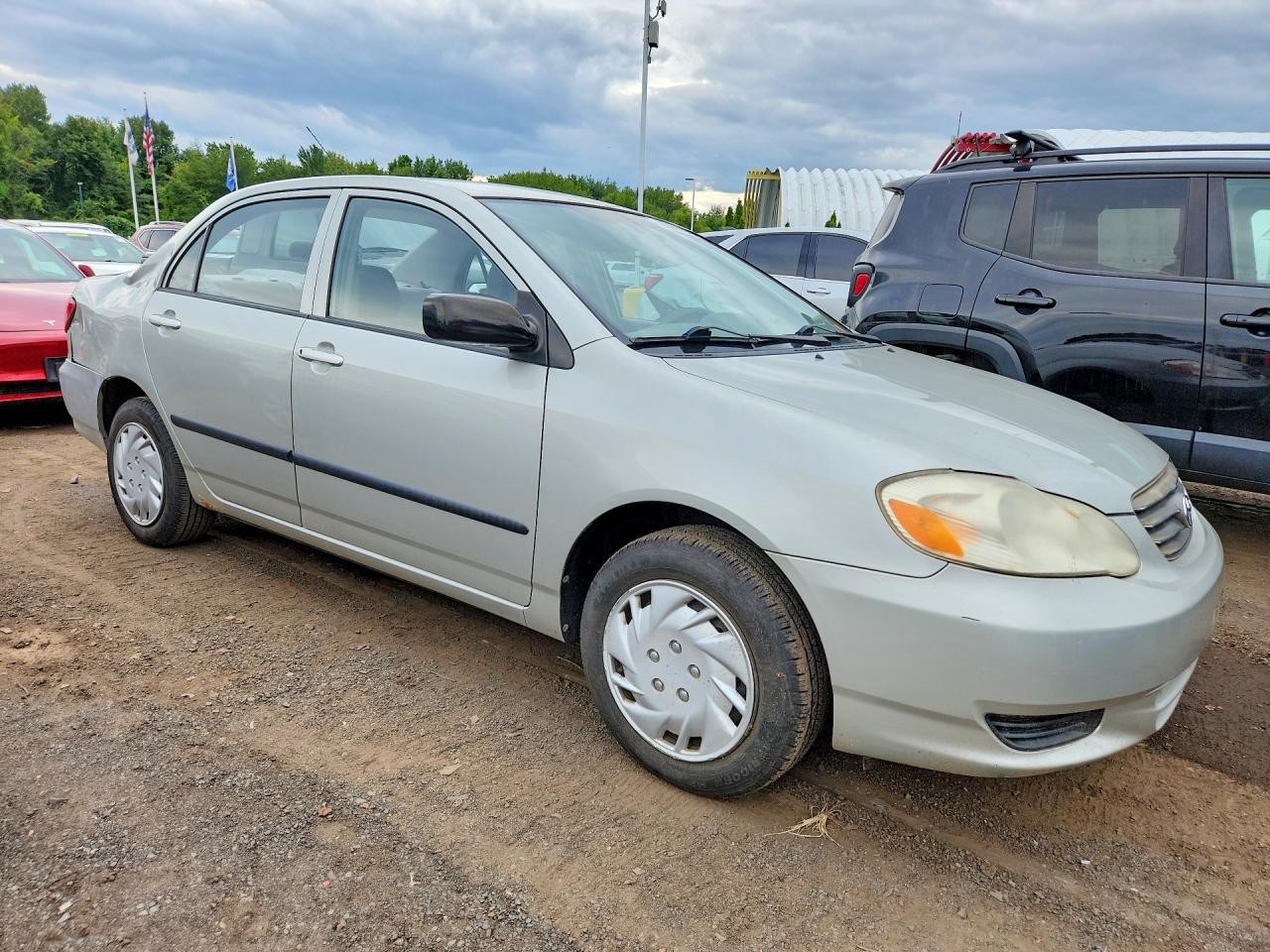 2003 Toyota Corolla Ce Silver vin: 2T1BR32E43C142953