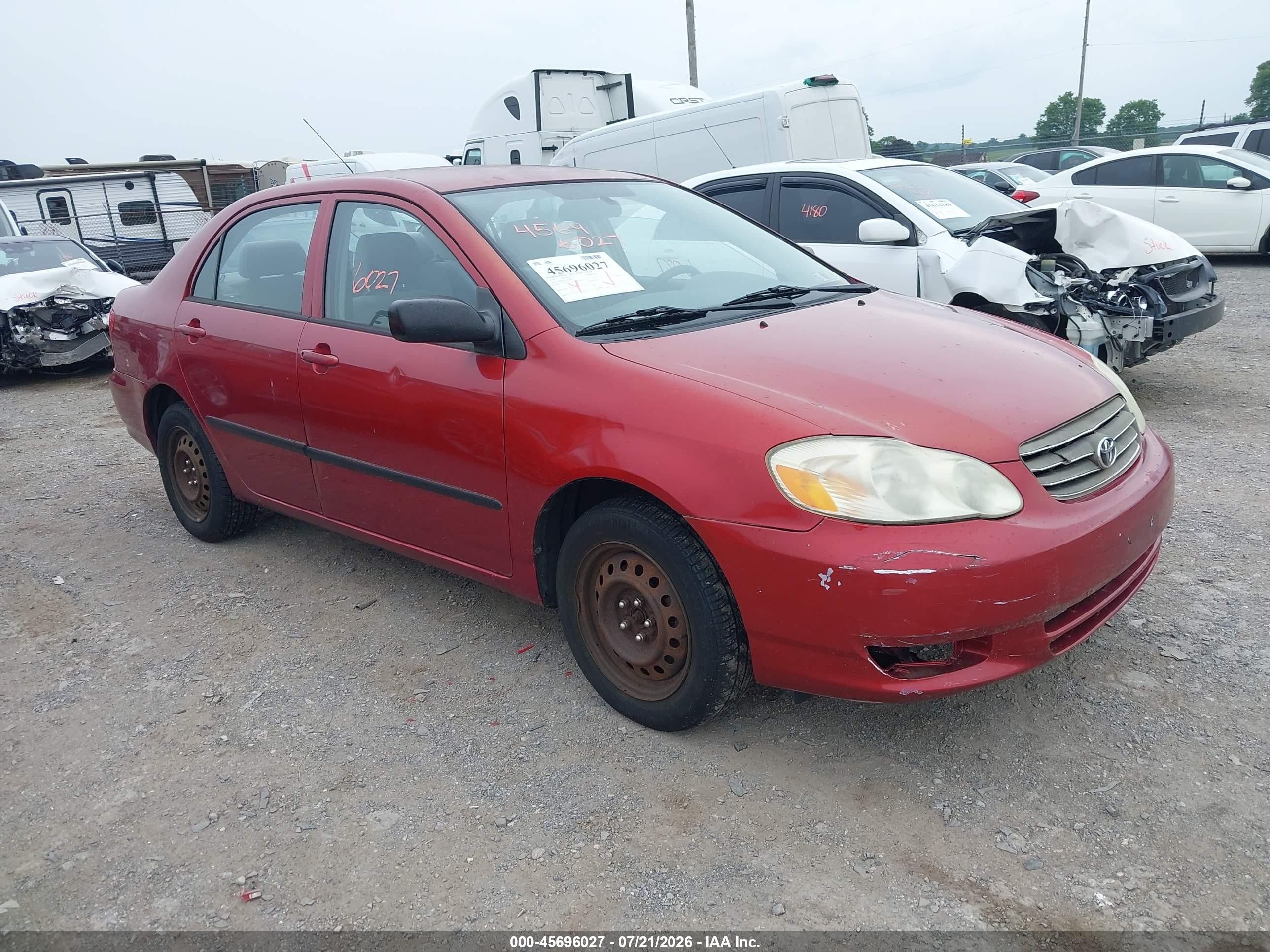 2004 Toyota Corolla Ce Красный vin: 2T1BR32E44C242455