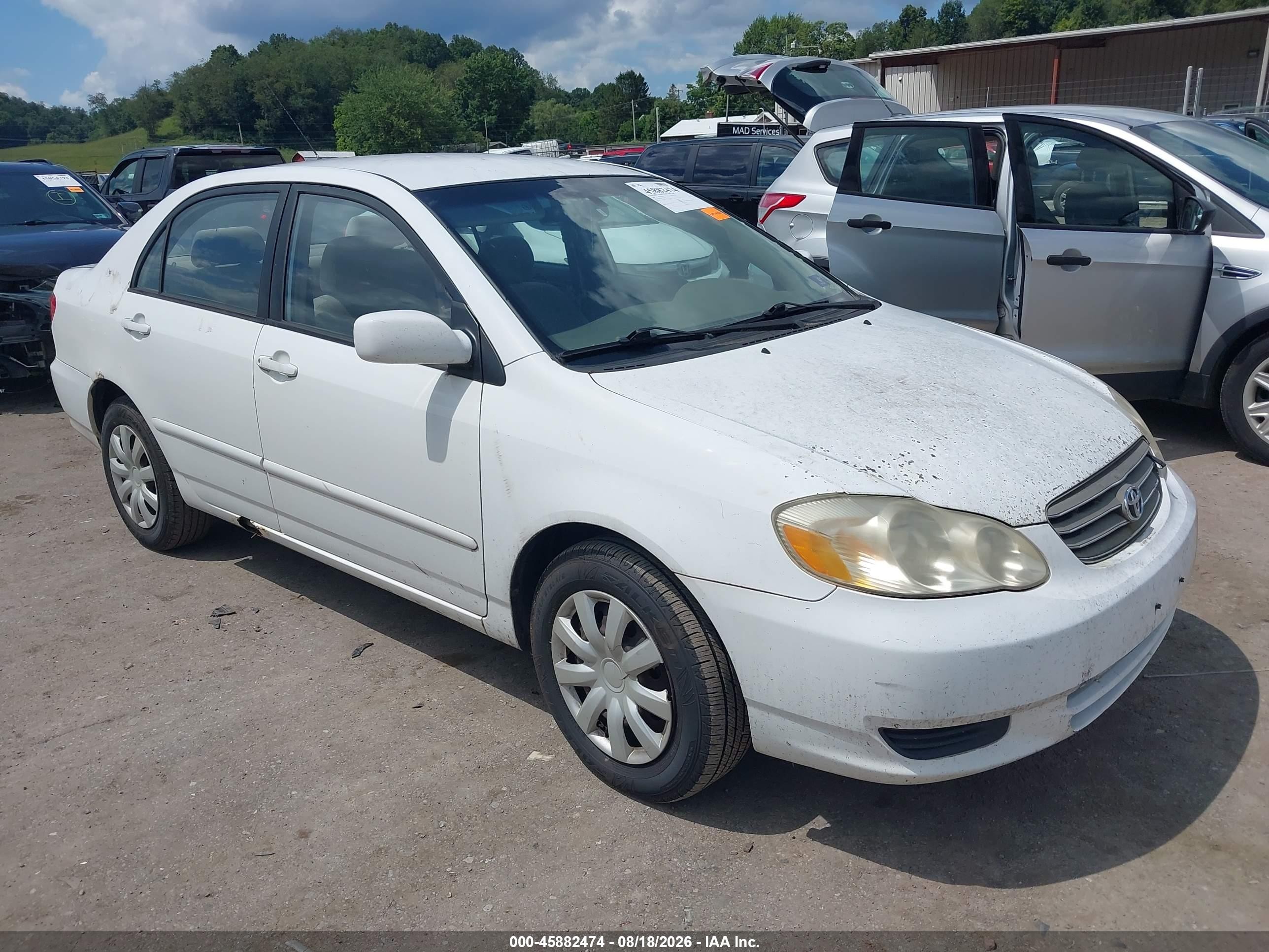 2004 Toyota Corolla Le White vin: 2T1BR32E44C246795