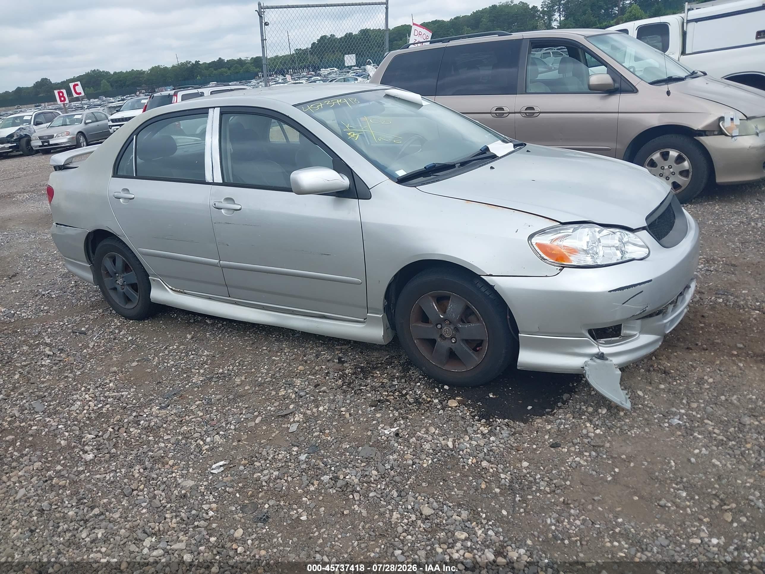 2004 Toyota Corolla S Silver vin: 2T1BR32E44C287735
