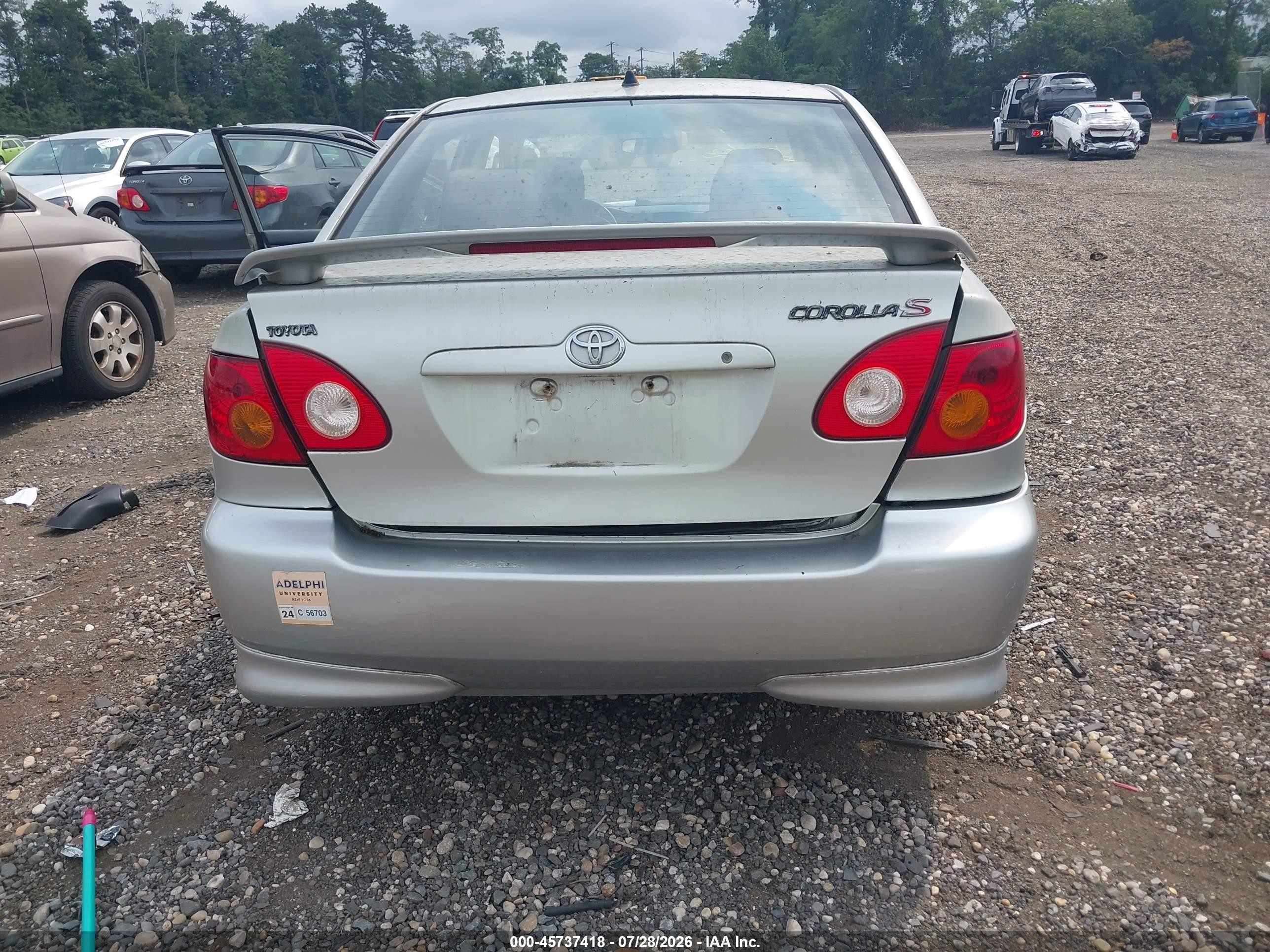 2004 Toyota Corolla S Silver vin: 2T1BR32E44C287735
