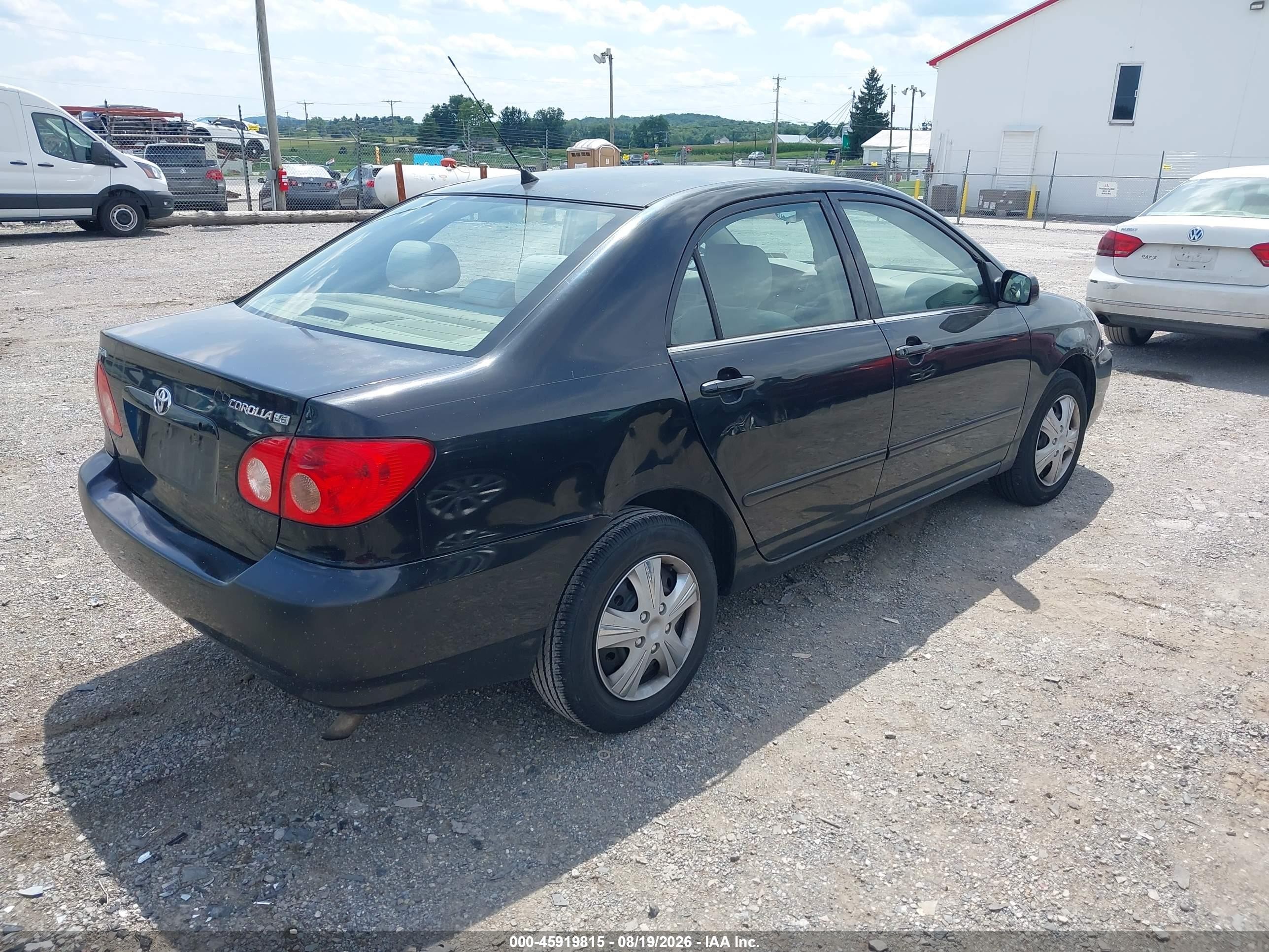 2005 Toyota Corolla Le Black vin: 2T1BR32E45C344856