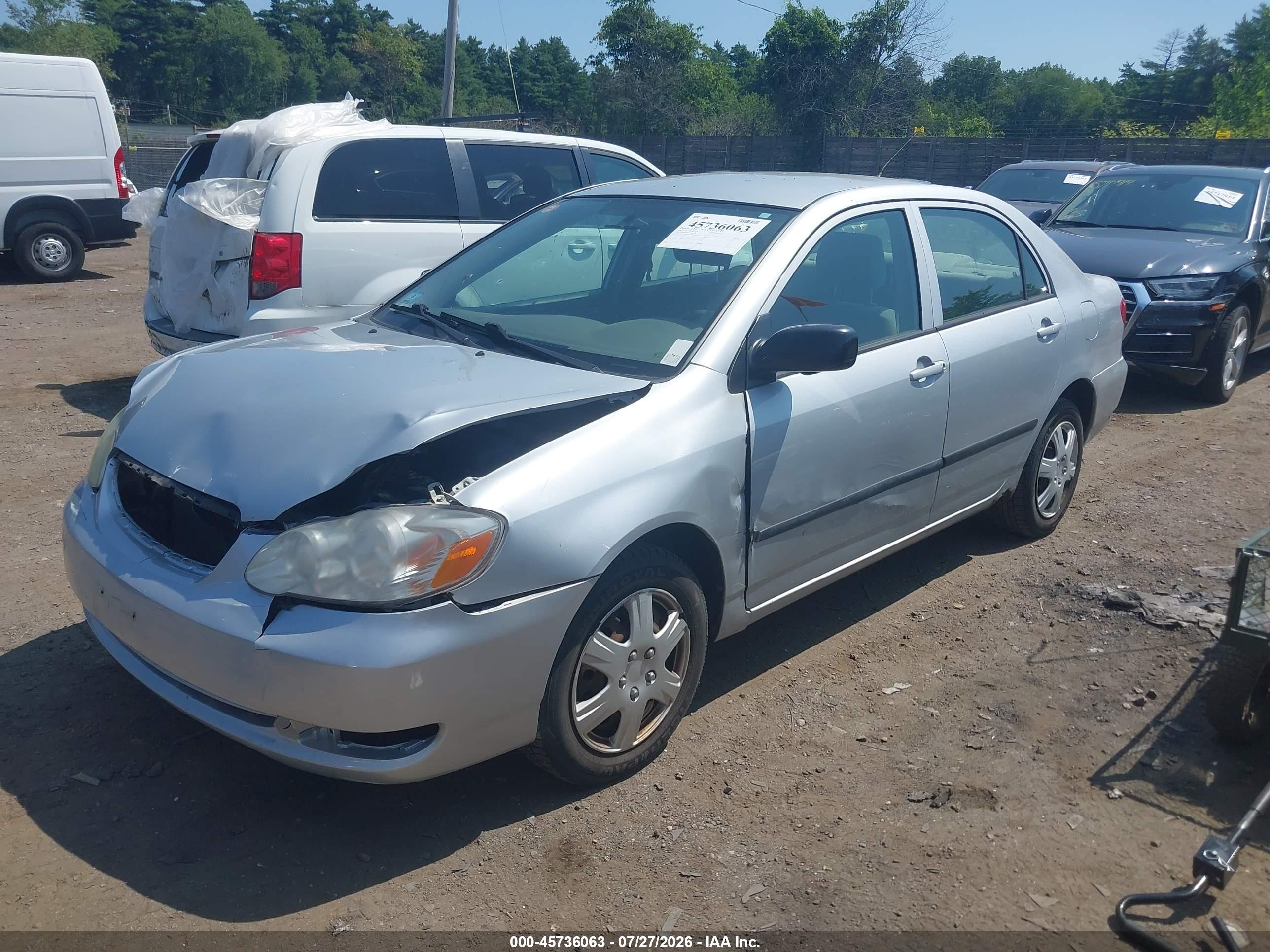 2005 Toyota Corolla Ce Silver vin: 2T1BR32E45C498838