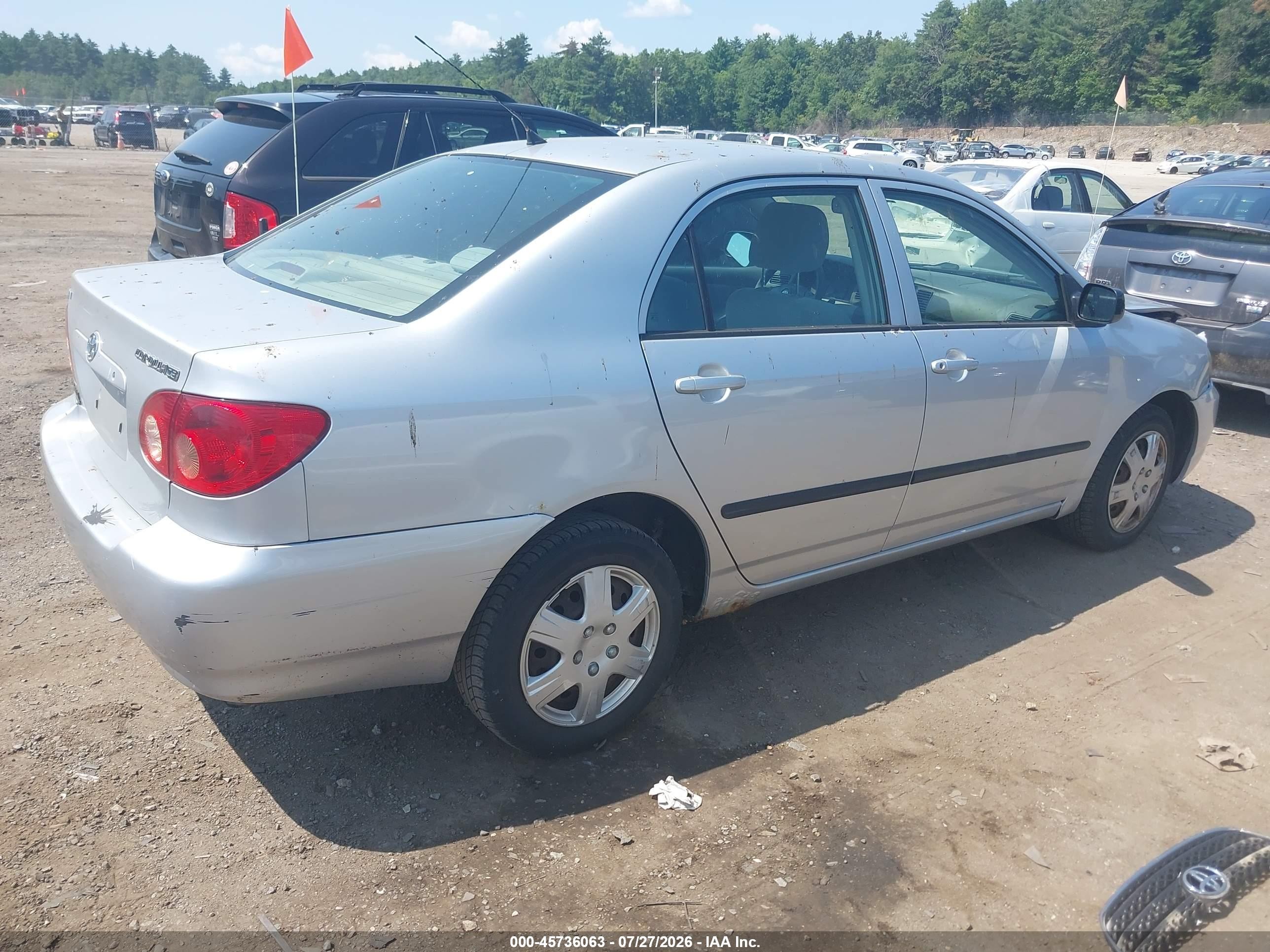 2005 Toyota Corolla Ce Silver vin: 2T1BR32E45C498838