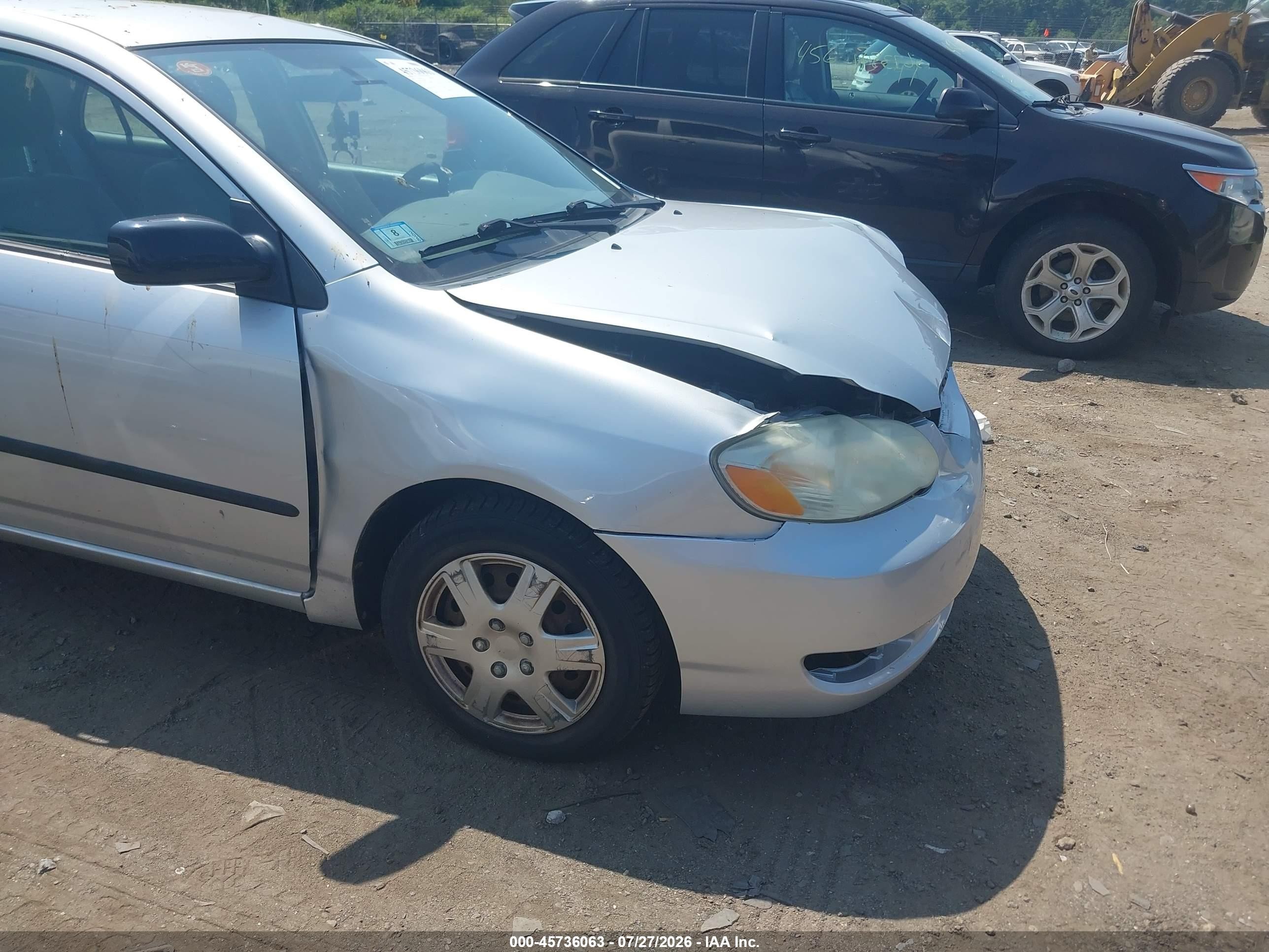 2005 Toyota Corolla Ce Silver vin: 2T1BR32E45C498838