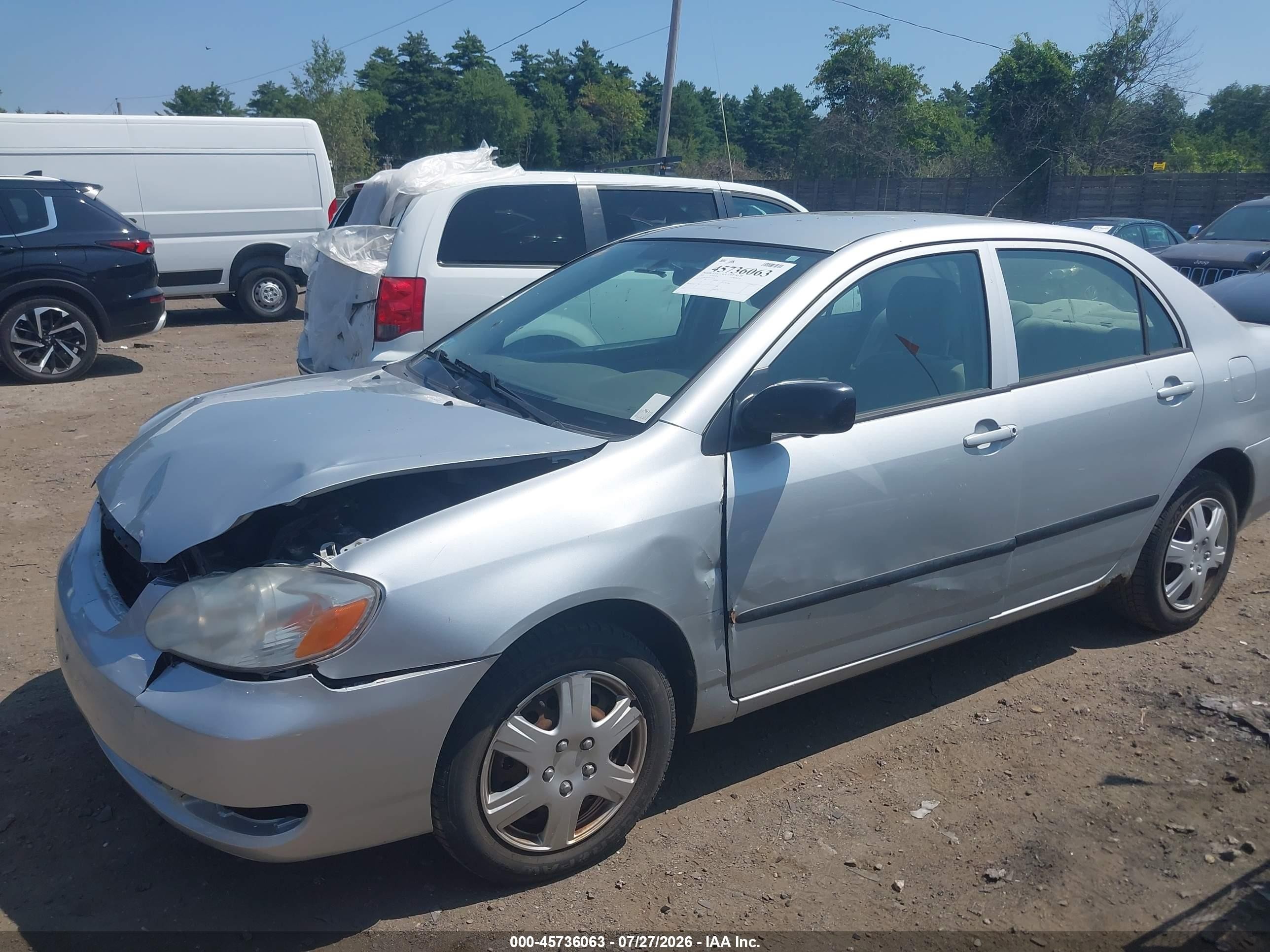 2005 Toyota Corolla Ce Silver vin: 2T1BR32E45C498838