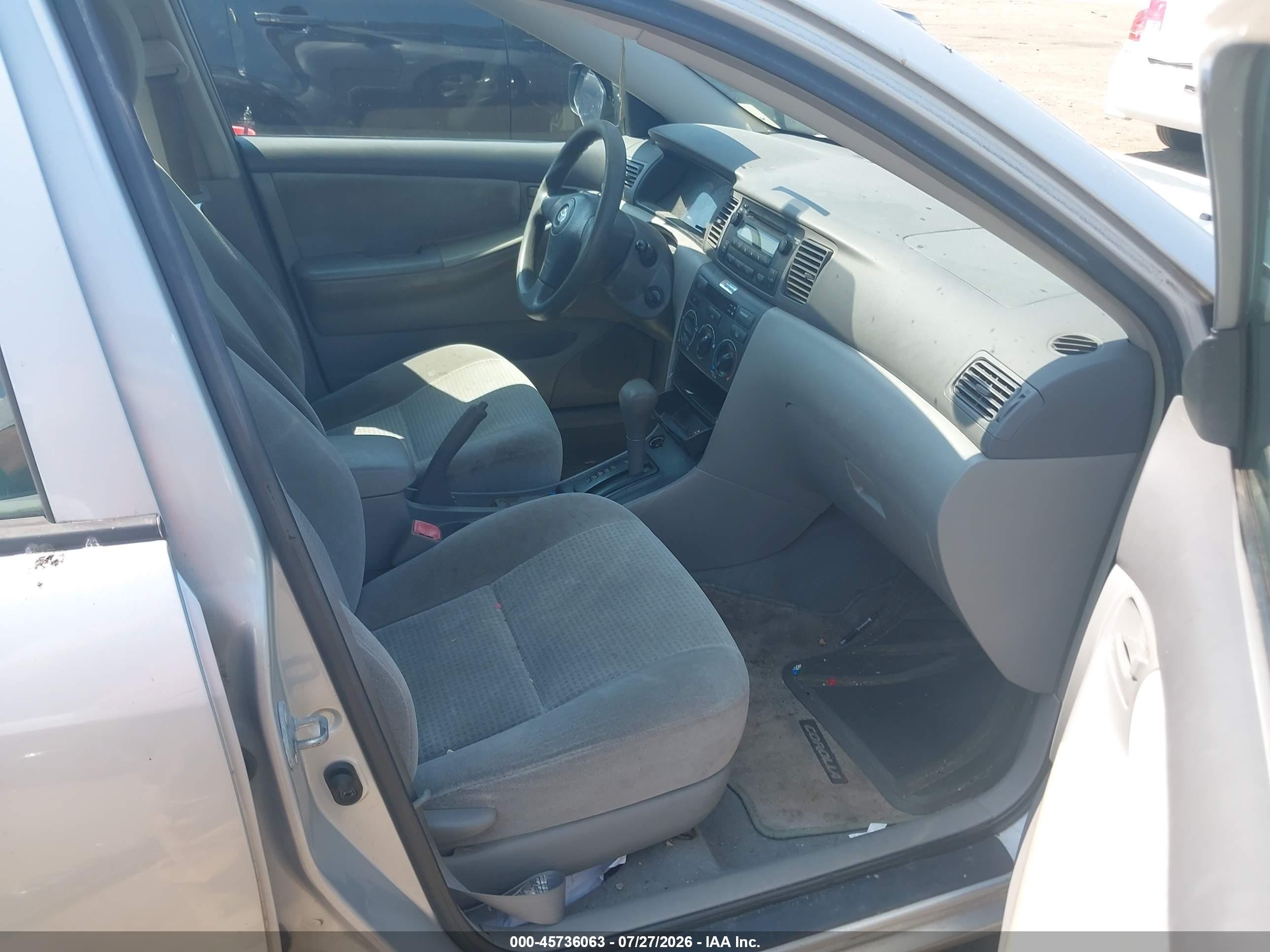 2005 Toyota Corolla Ce Silver vin: 2T1BR32E45C498838