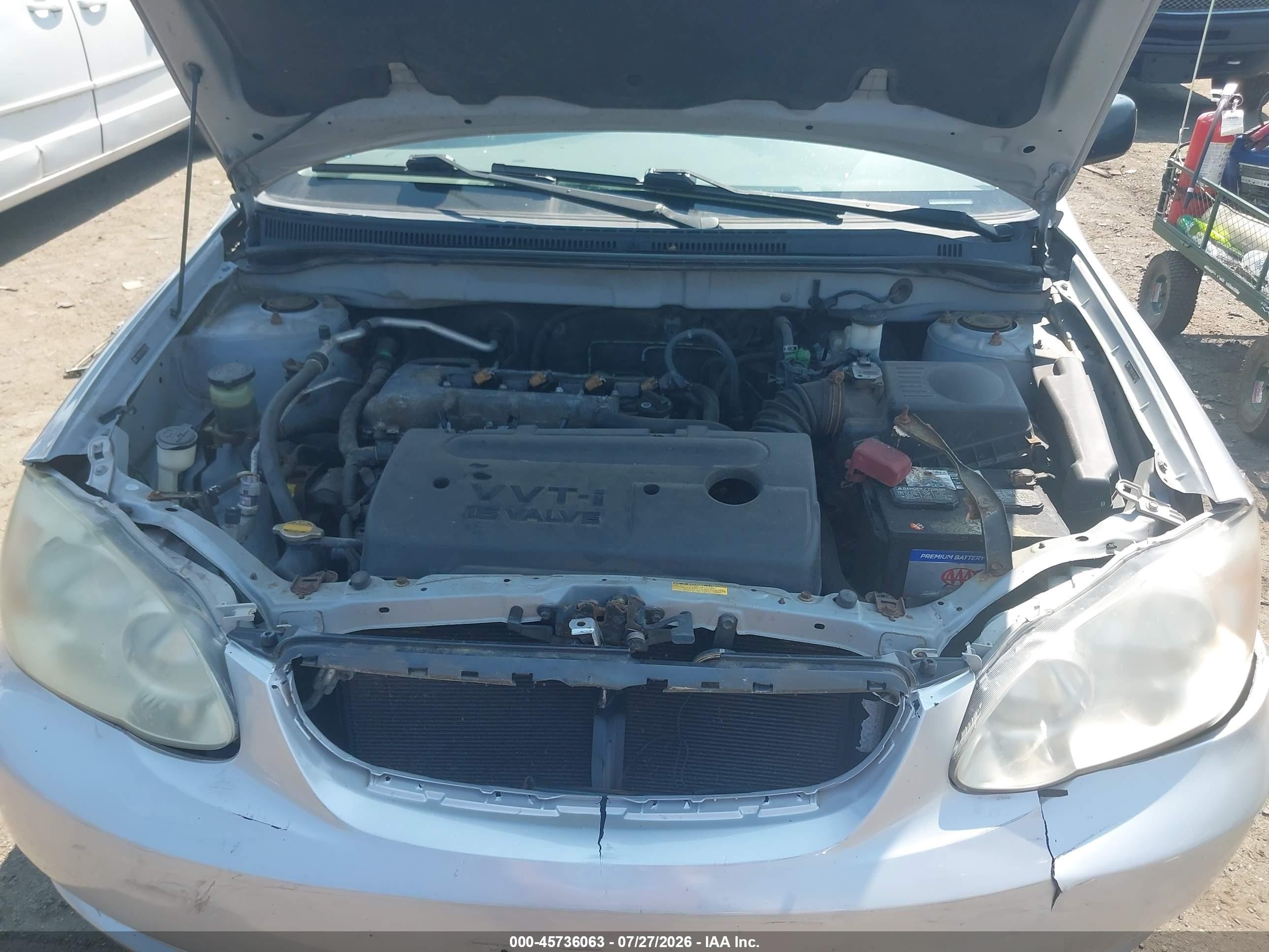 2005 Toyota Corolla Ce Silver vin: 2T1BR32E45C498838