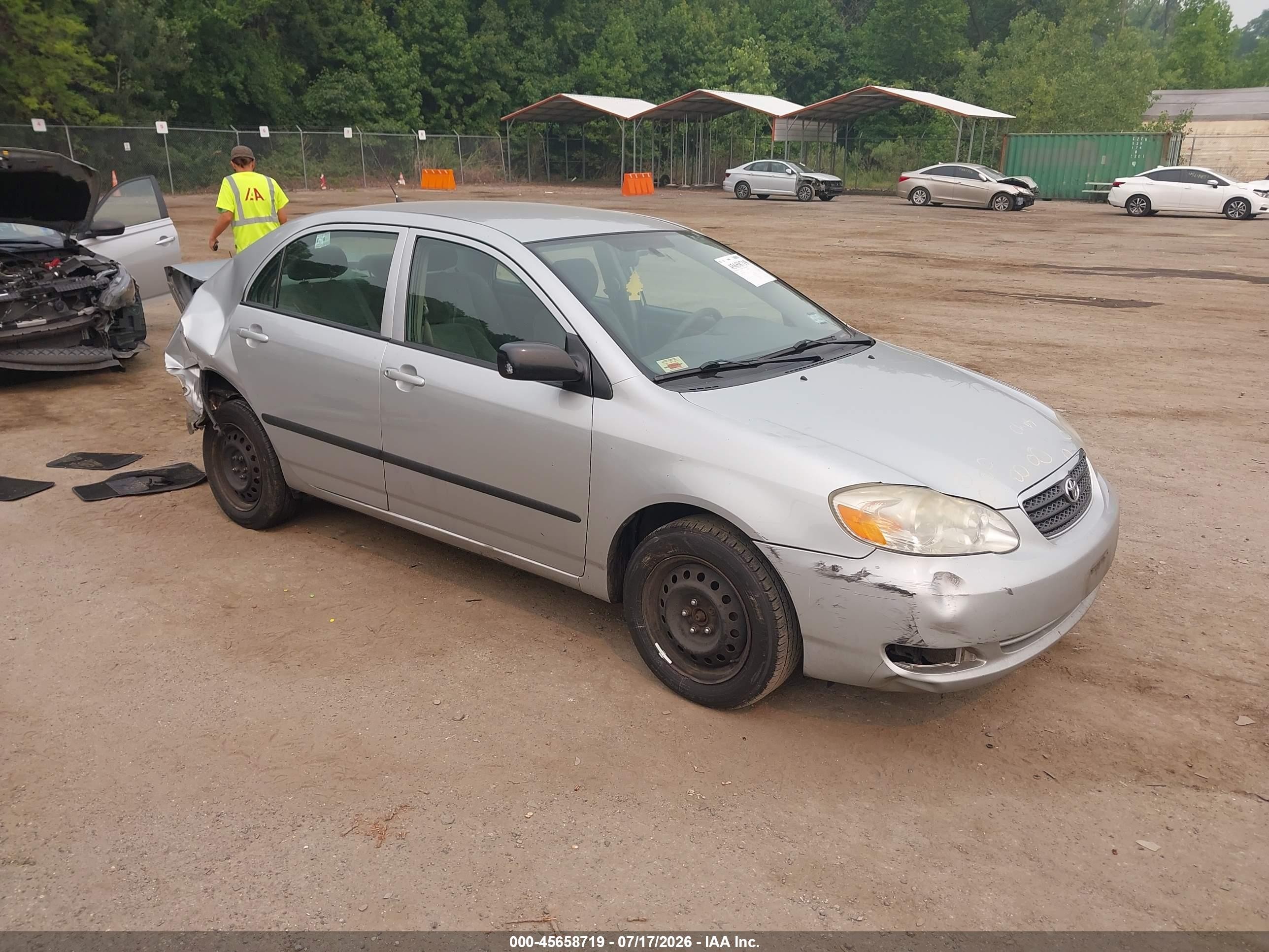 2005 Toyota Corolla Ce Silver vin: 2T1BR32E45C554552