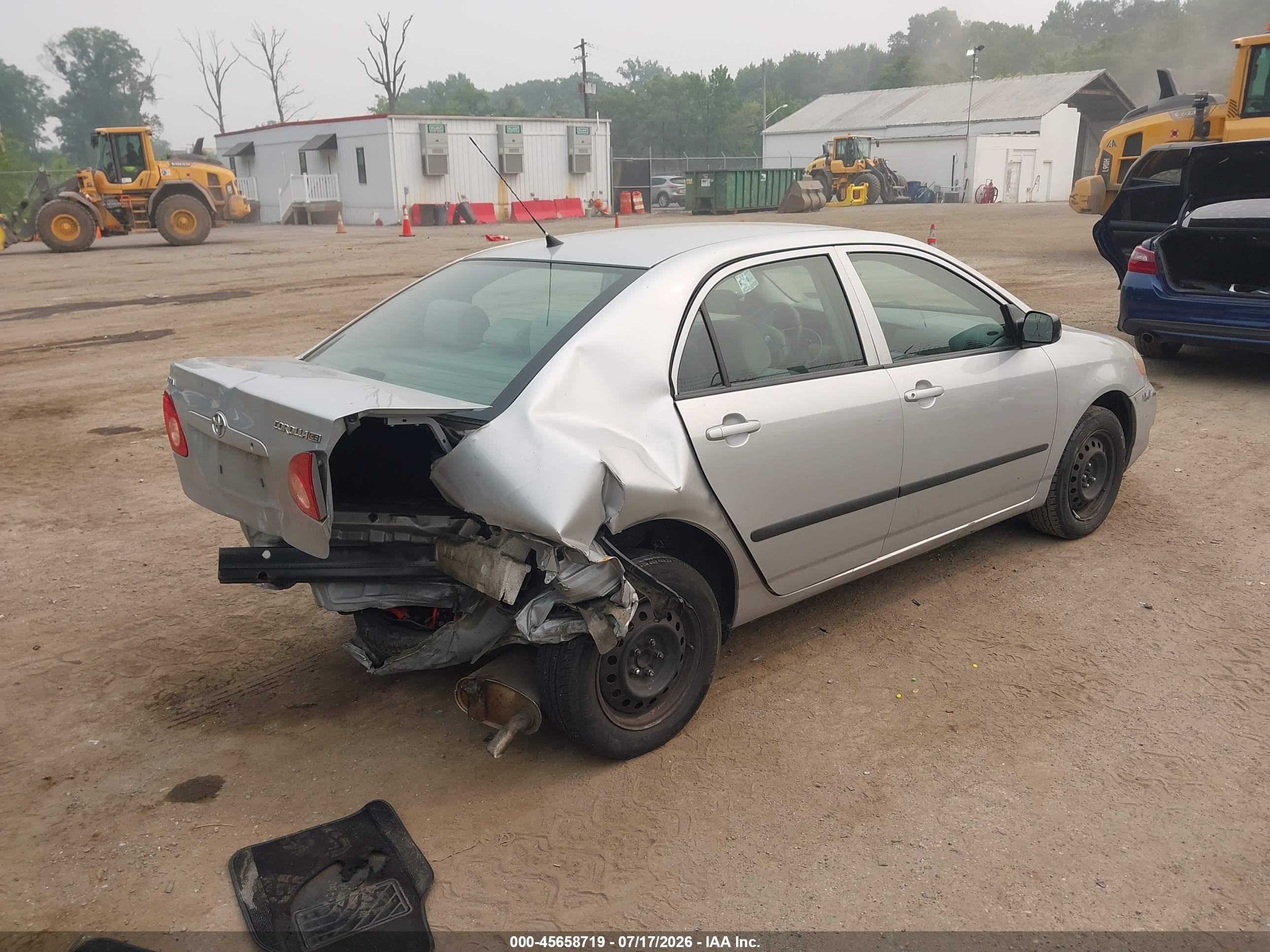 2005 Toyota Corolla Ce Silver vin: 2T1BR32E45C554552