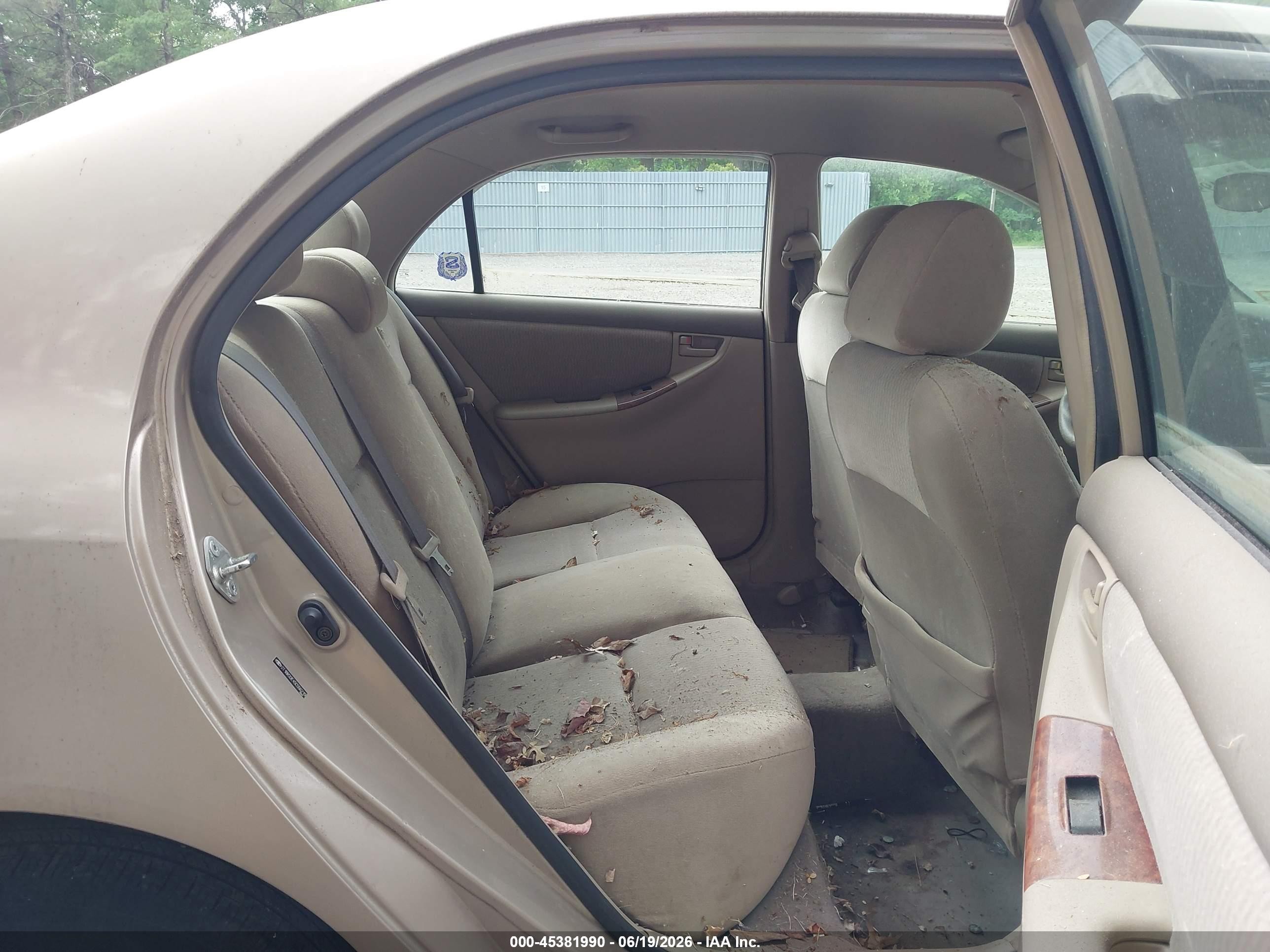 2005 Toyota Corolla Le Tan vin: 2T1BR32E45C556219