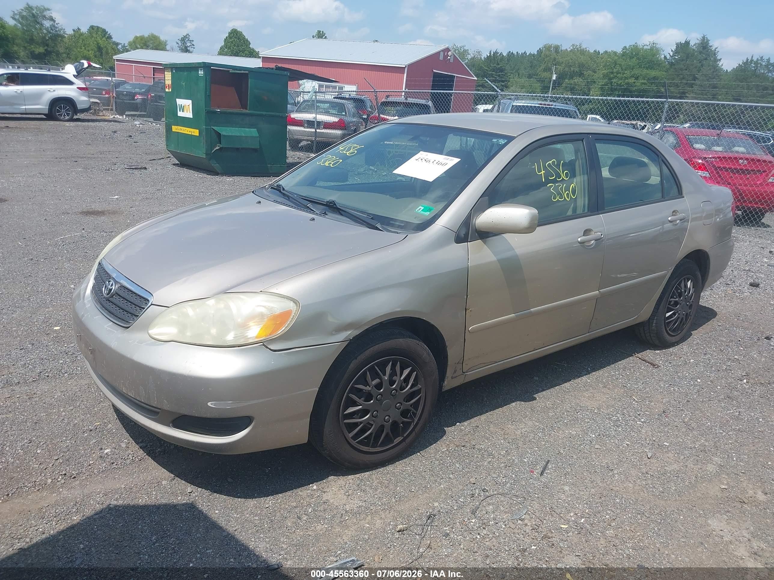 2006 Toyota Corolla Le Gold vin: 2T1BR32E46C605016