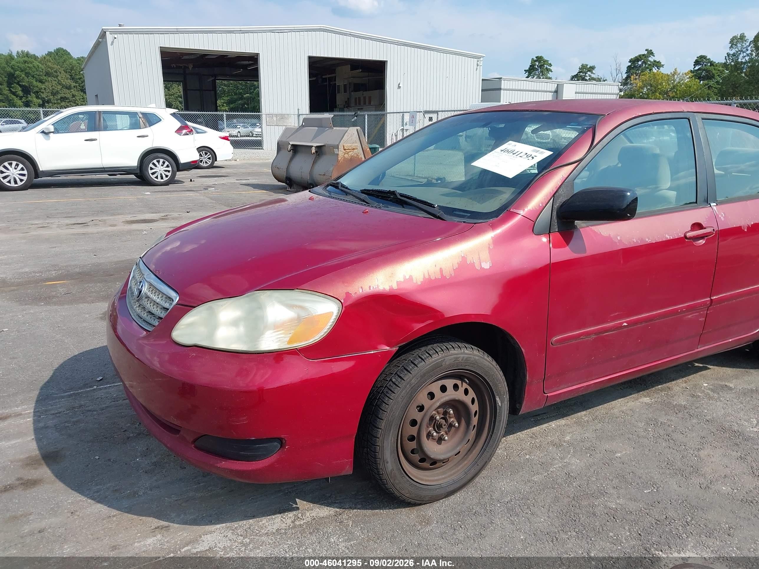 2006 Toyota Corolla Le Red vin: 2T1BR32E46C619420