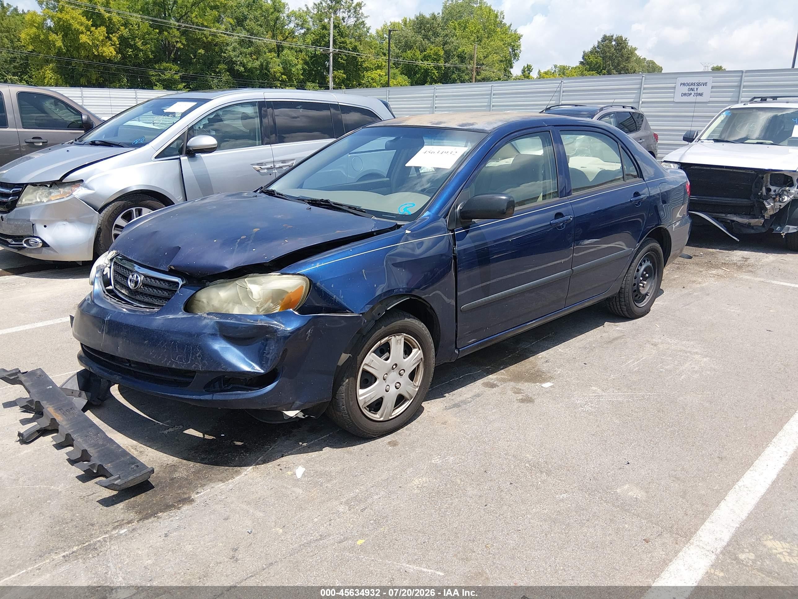 2006 Toyota Corolla Ce Blue vin: 2T1BR32E46C630577