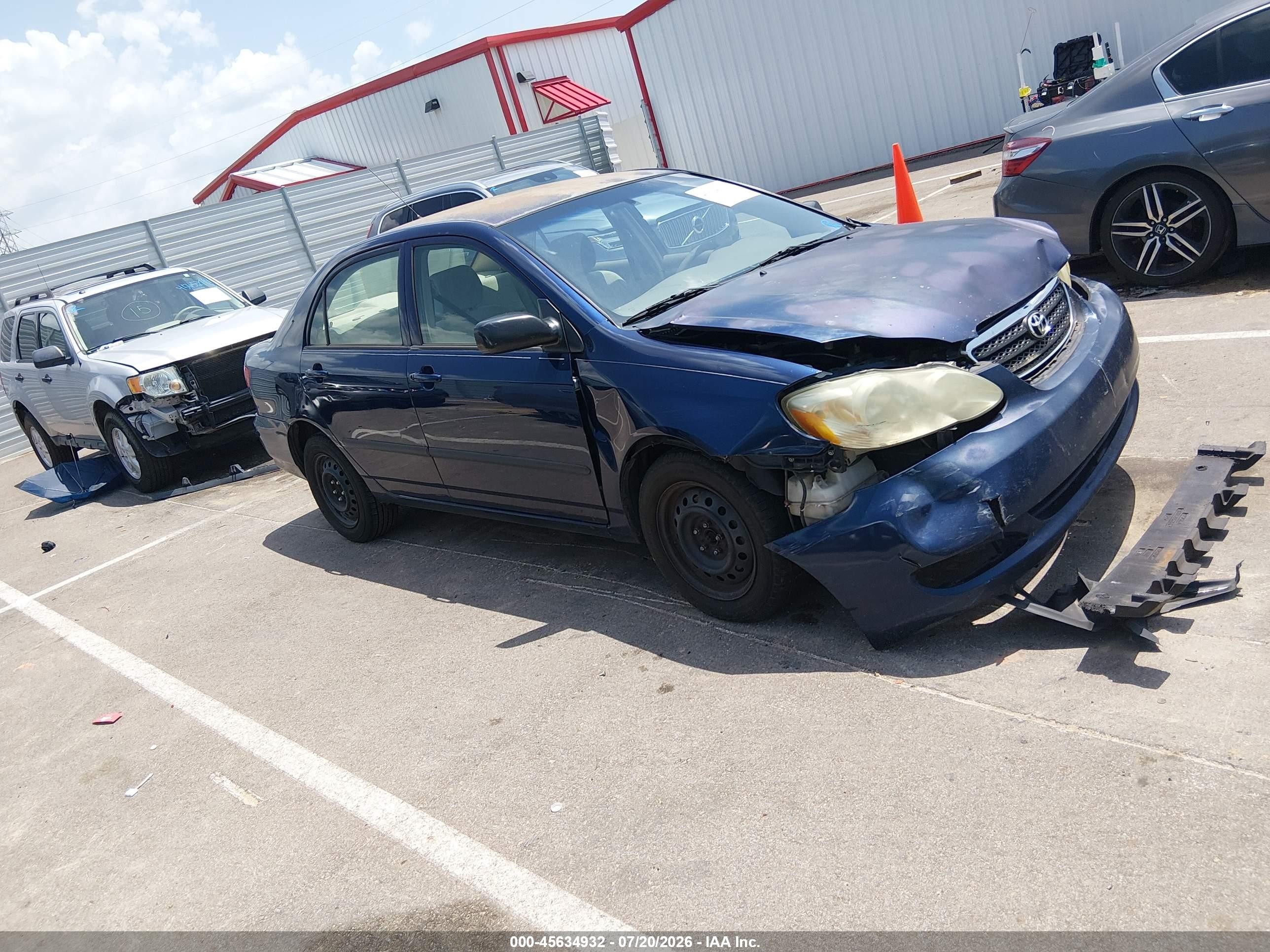 2006 Toyota Corolla Ce Blue vin: 2T1BR32E46C630577