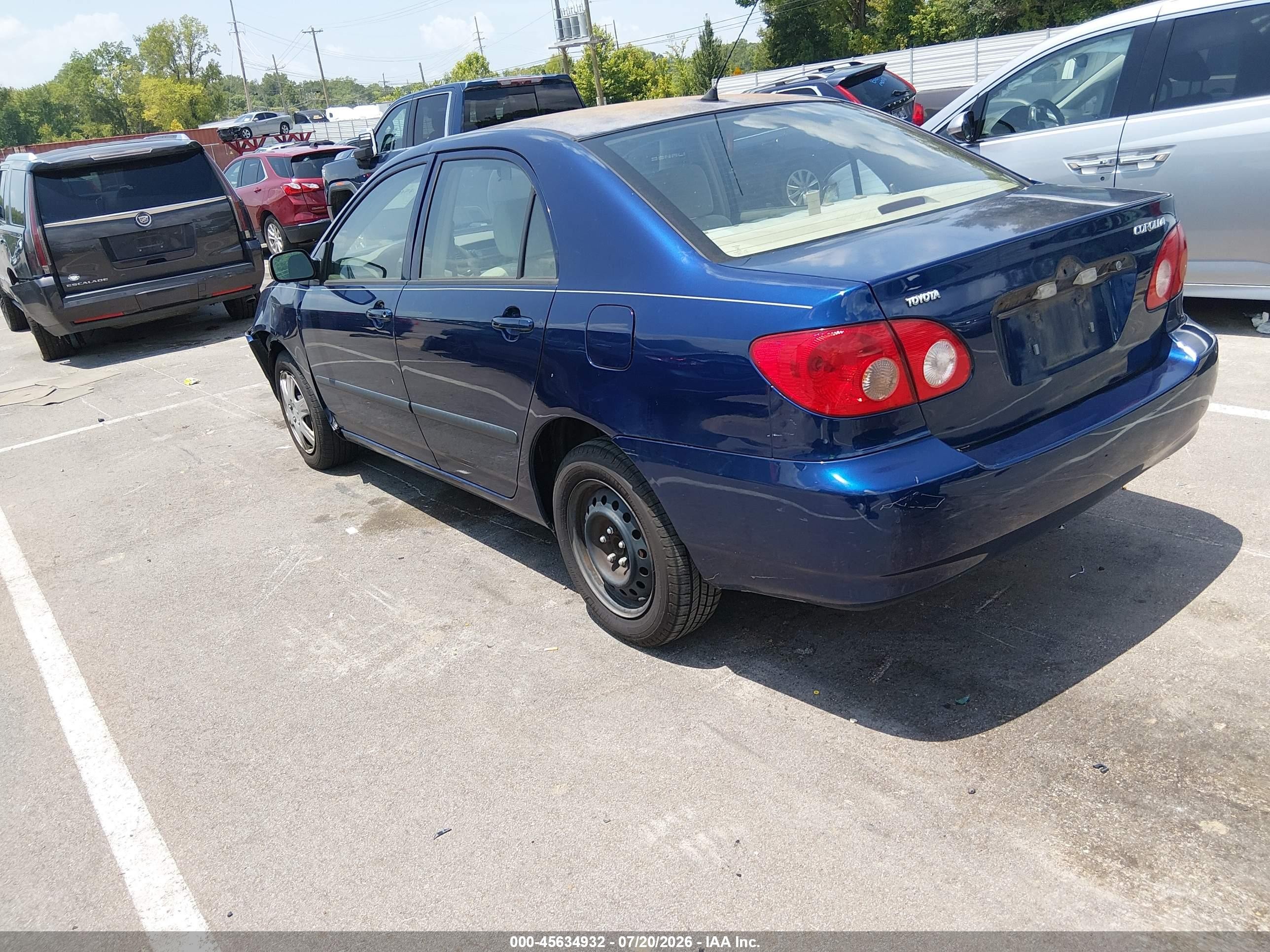 2006 Toyota Corolla Ce Blue vin: 2T1BR32E46C630577