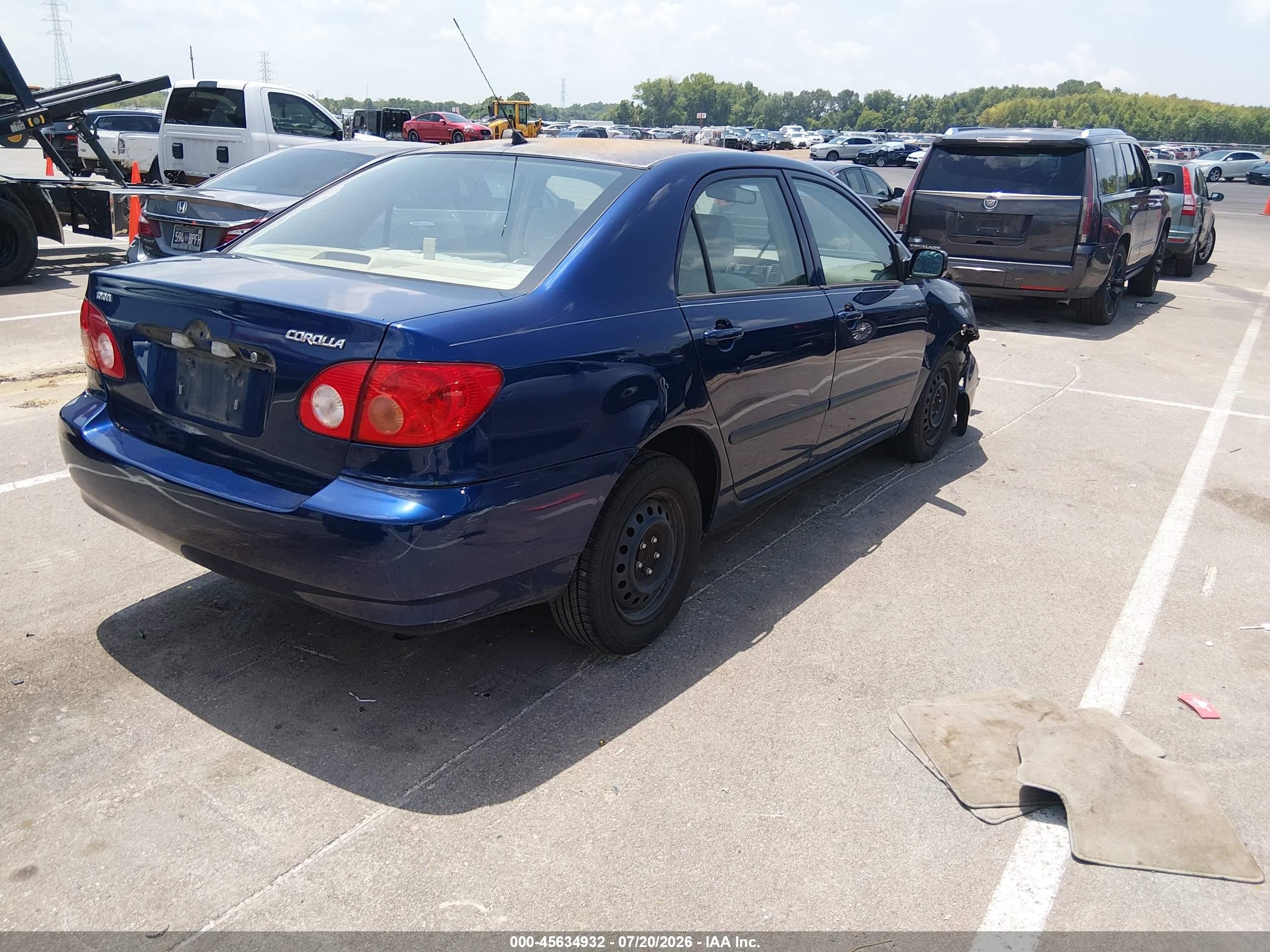 2006 Toyota Corolla Ce Blue vin: 2T1BR32E46C630577