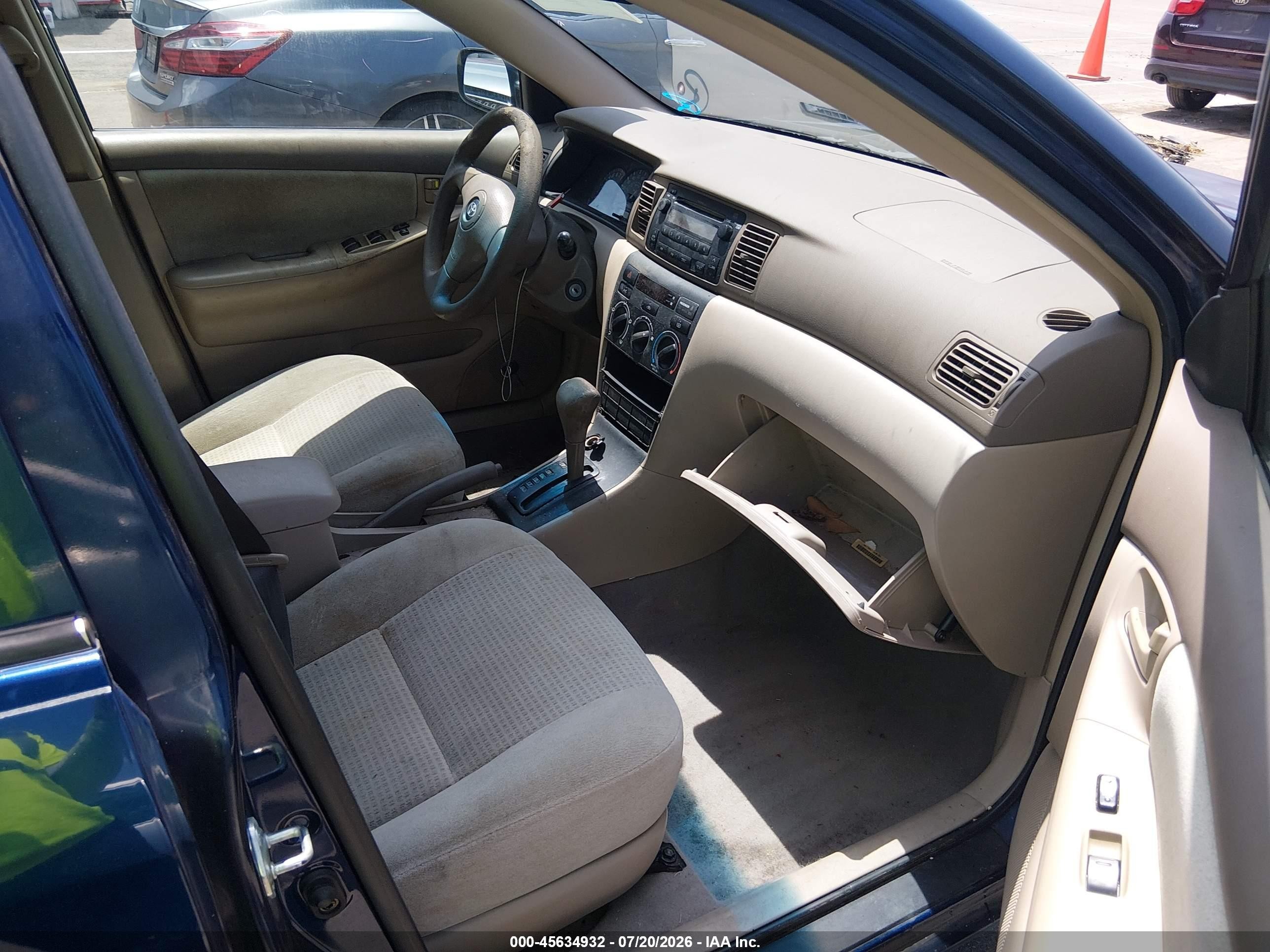 2006 Toyota Corolla Ce Blue vin: 2T1BR32E46C630577