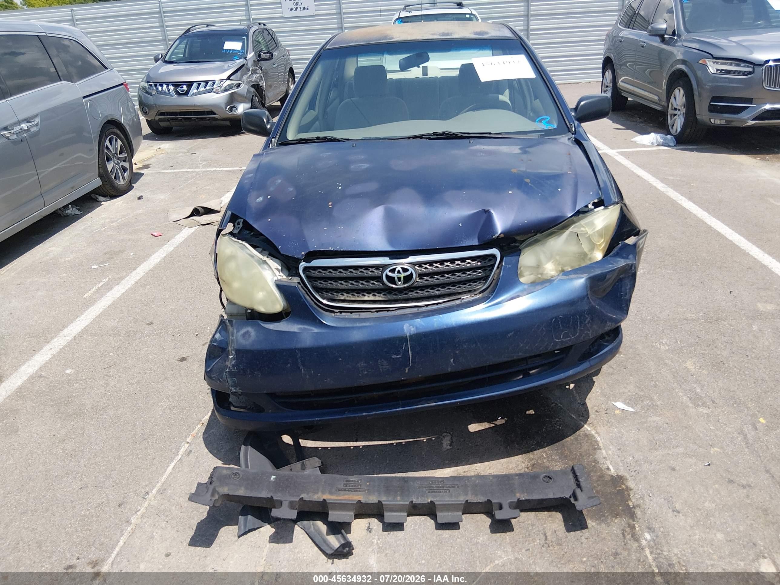 2006 Toyota Corolla Ce Blue vin: 2T1BR32E46C630577