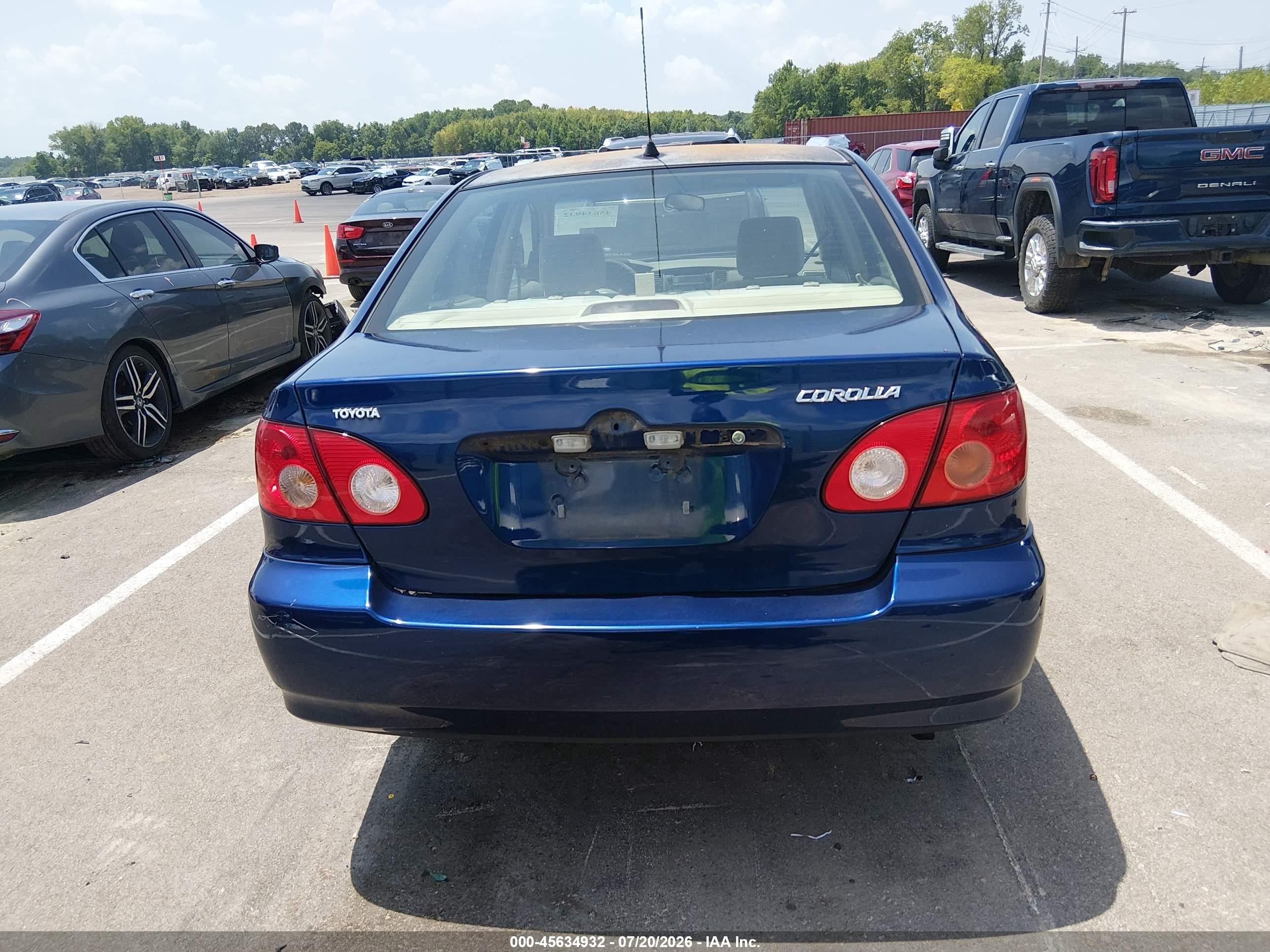 2006 Toyota Corolla Ce Blue vin: 2T1BR32E46C630577