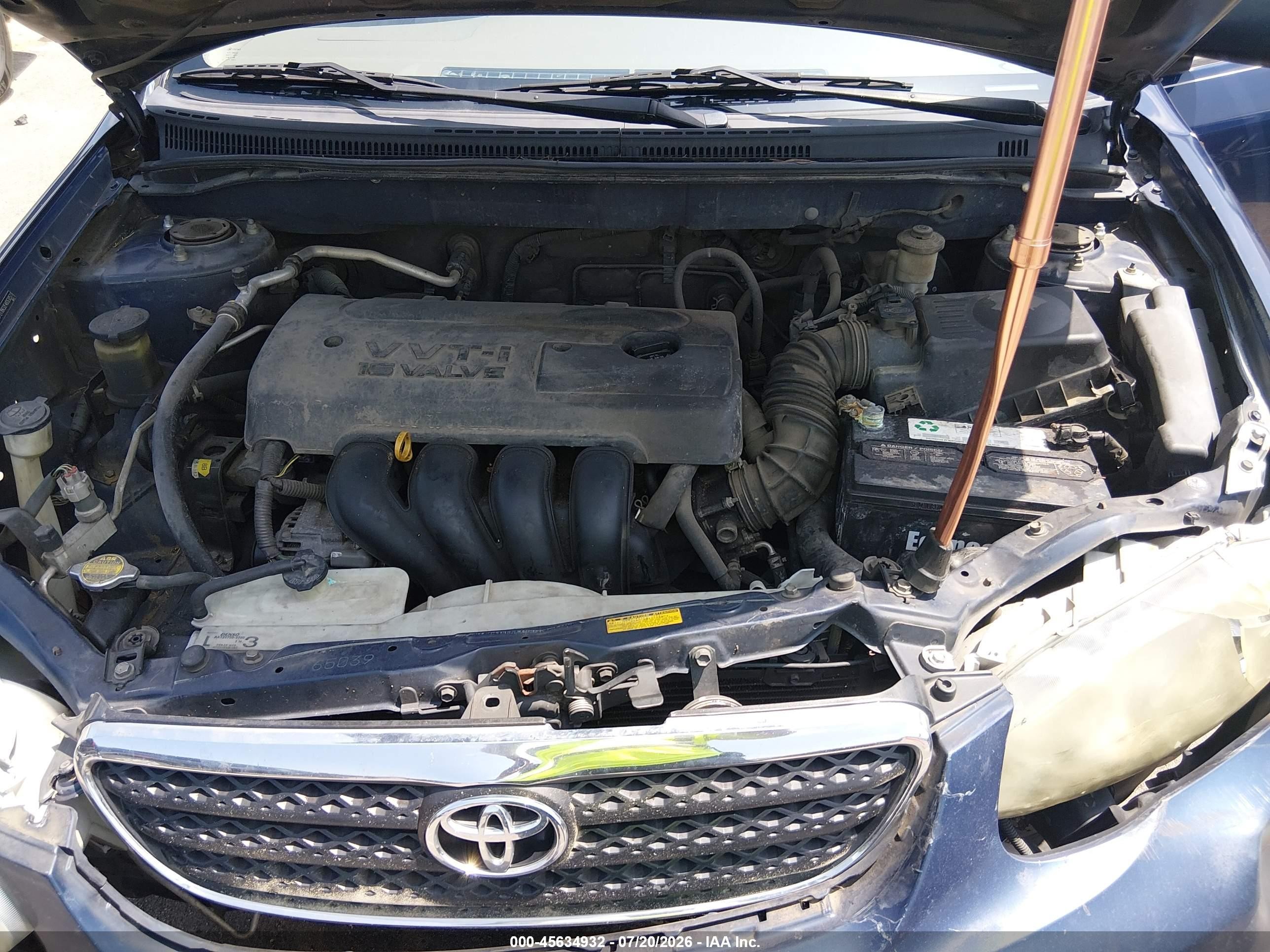 2006 Toyota Corolla Ce Blue vin: 2T1BR32E46C630577