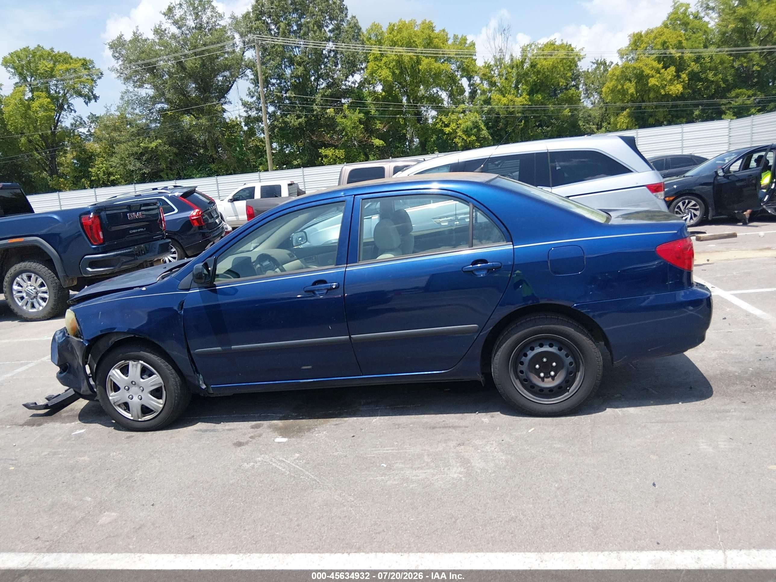 2006 Toyota Corolla Ce Blue vin: 2T1BR32E46C630577