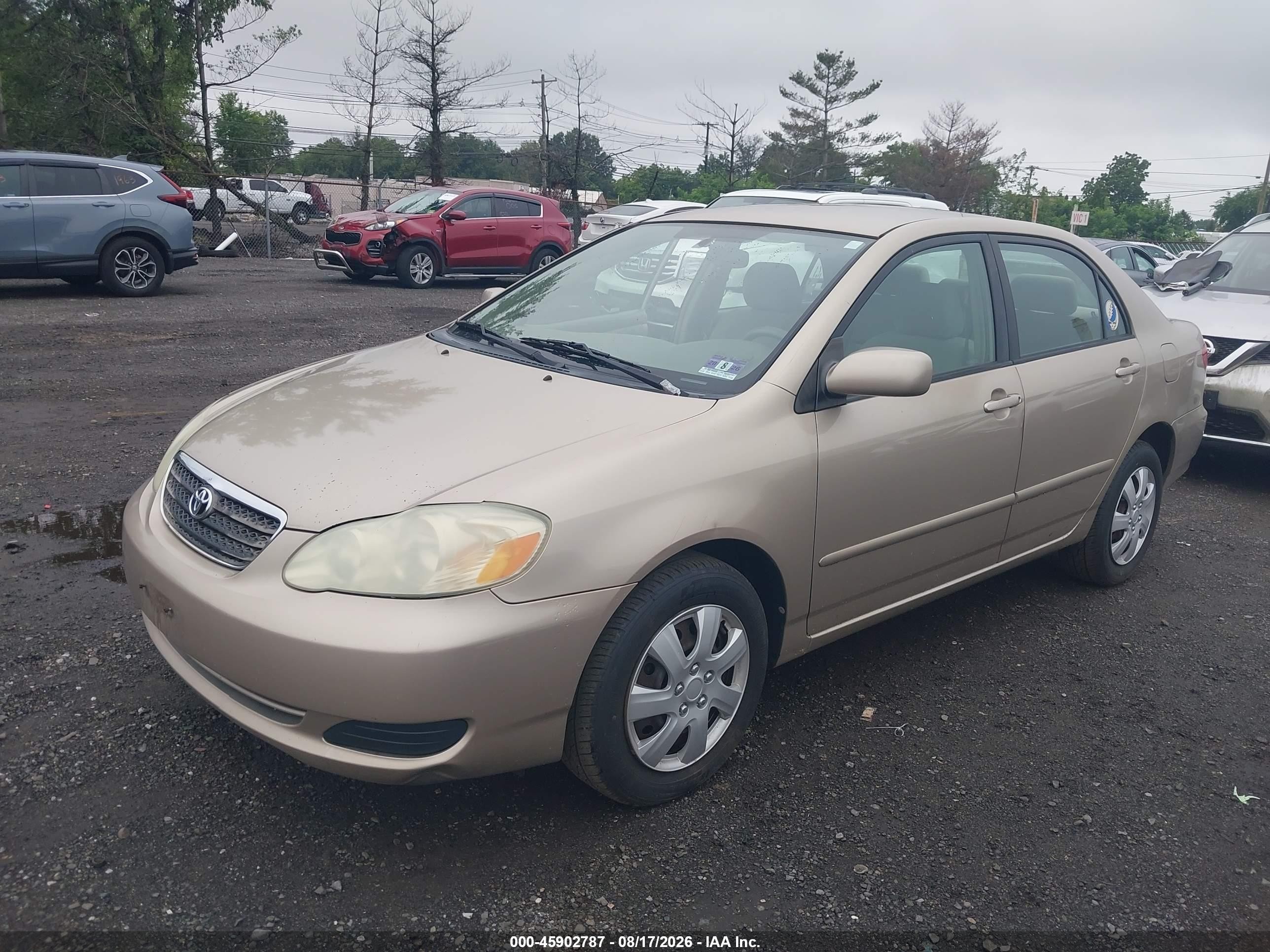 2006 Toyota Corolla Le Бежевый vin: 2T1BR32E46C693985