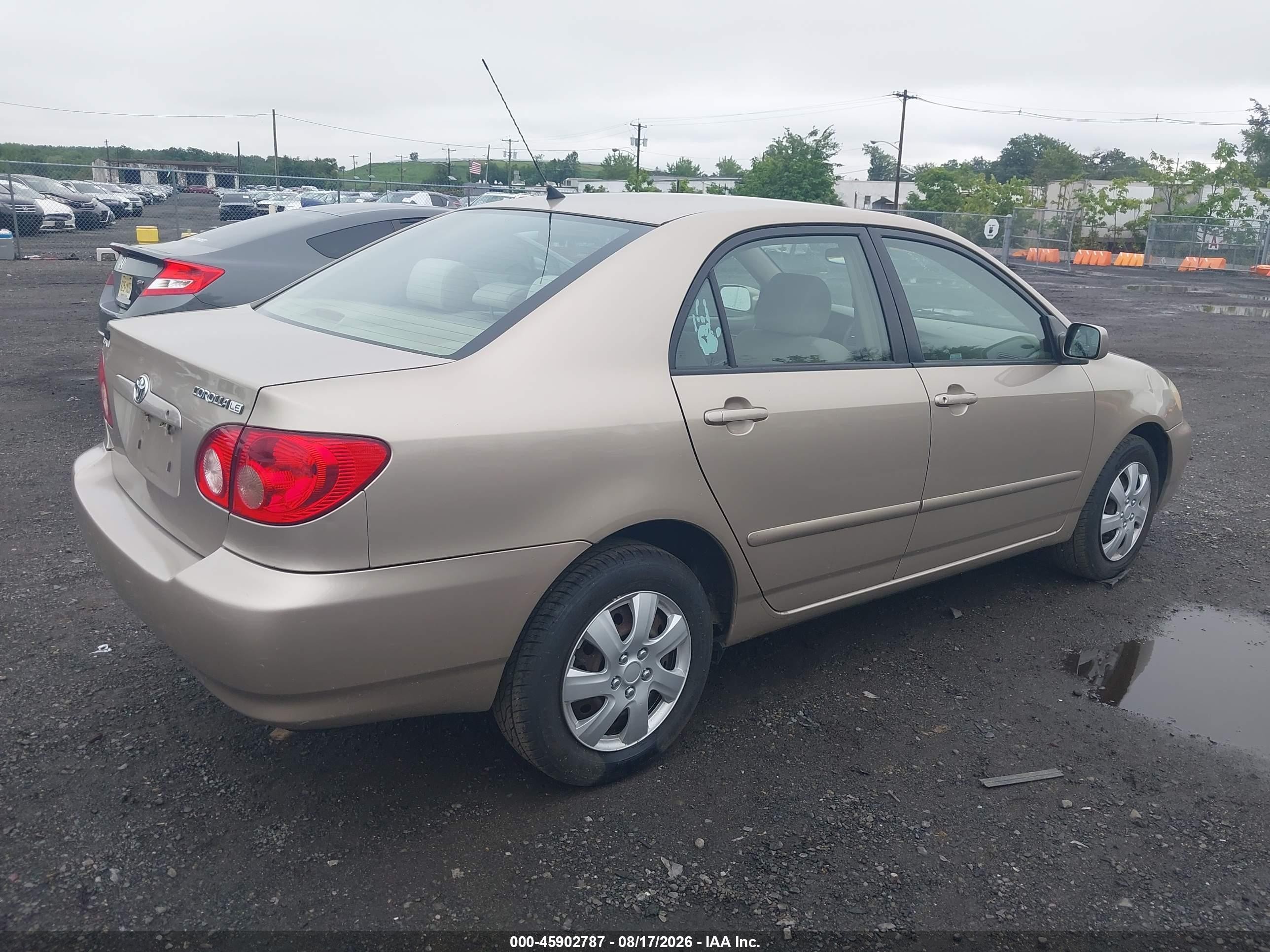 2006 Toyota Corolla Le Бежевый vin: 2T1BR32E46C693985