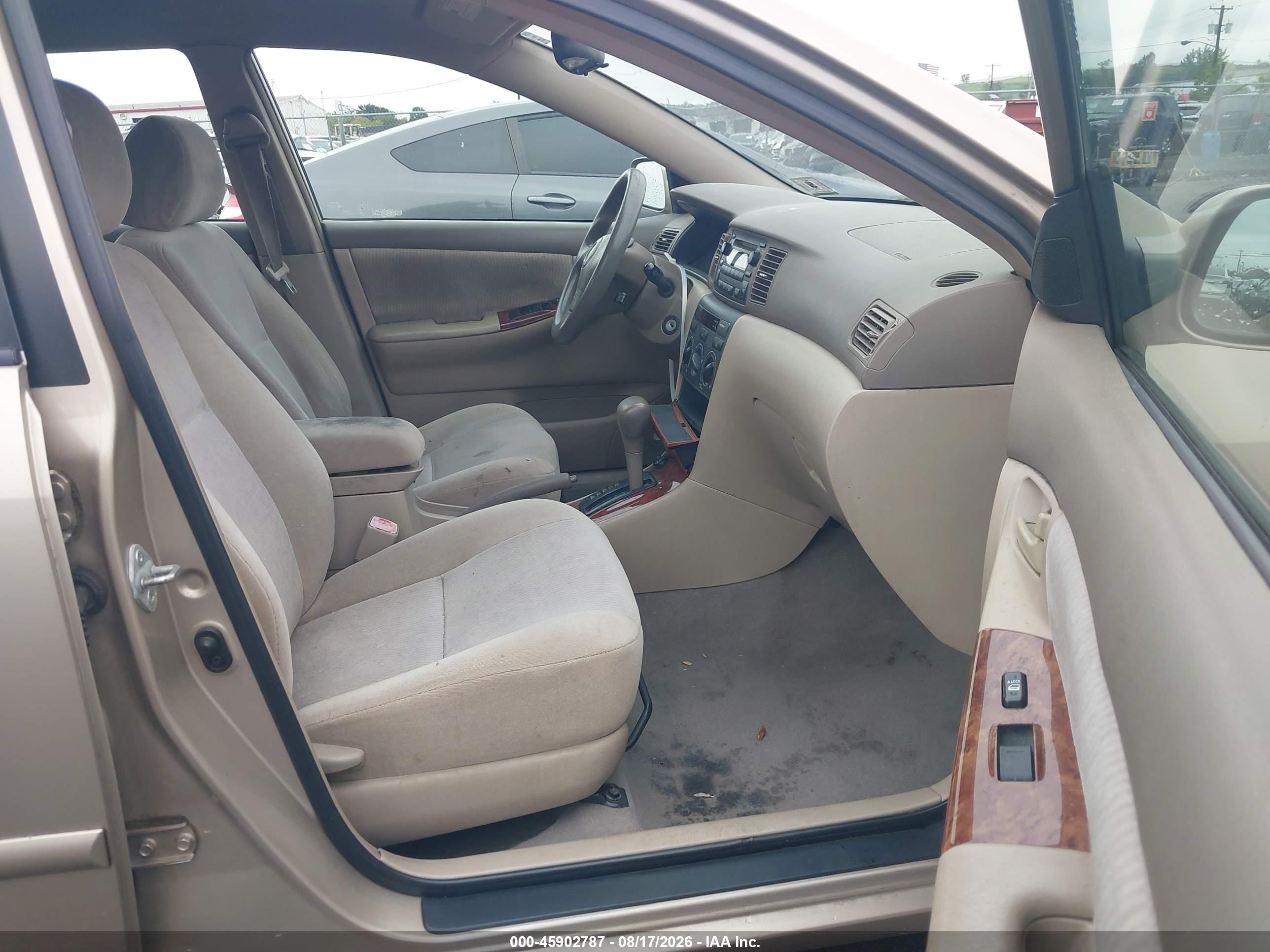 2006 Toyota Corolla Le Бежевый vin: 2T1BR32E46C693985