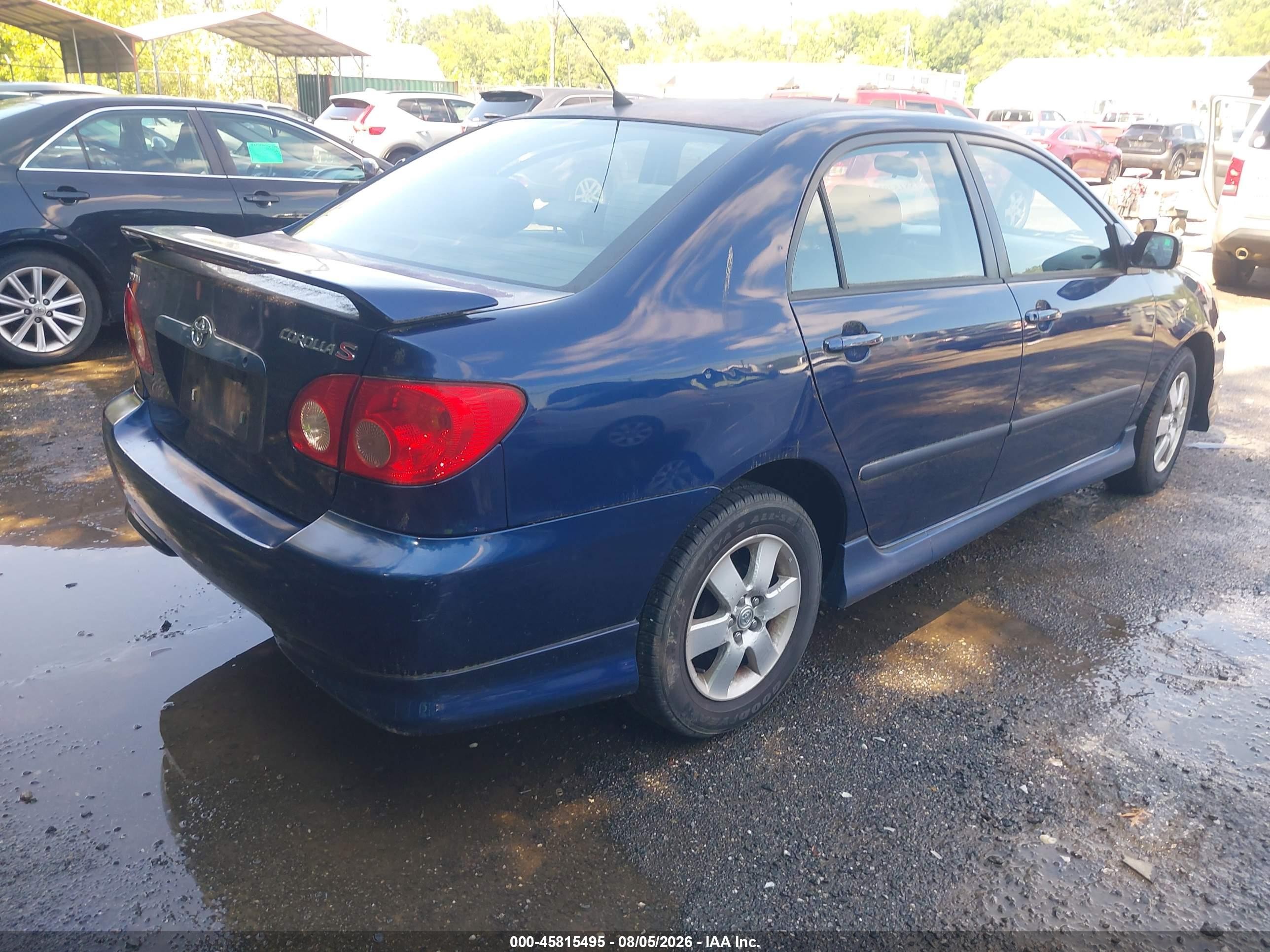 2007 Toyota Corolla S Синий vin: 2T1BR32E47C731619