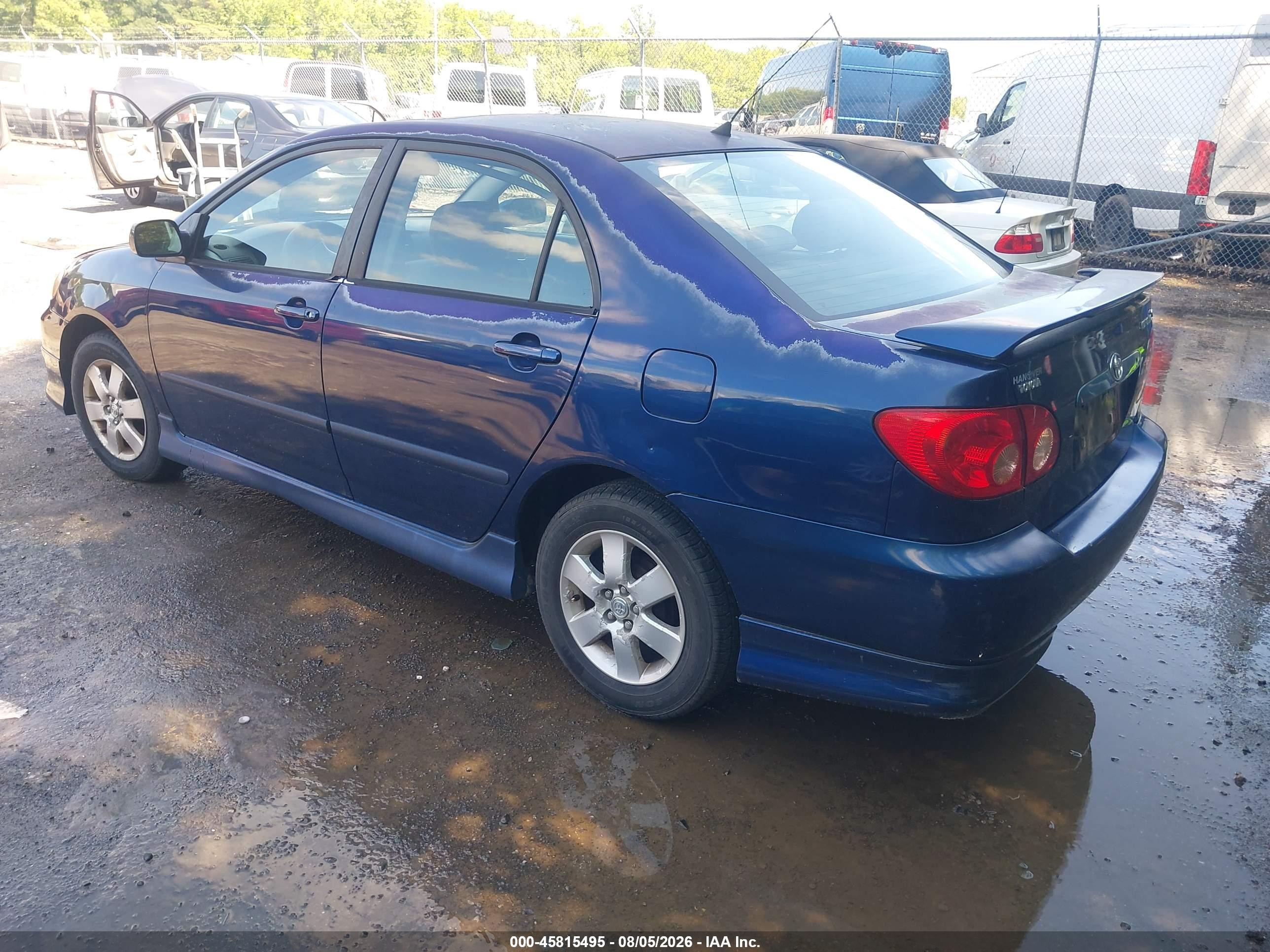 2007 Toyota Corolla S Синий vin: 2T1BR32E47C731619