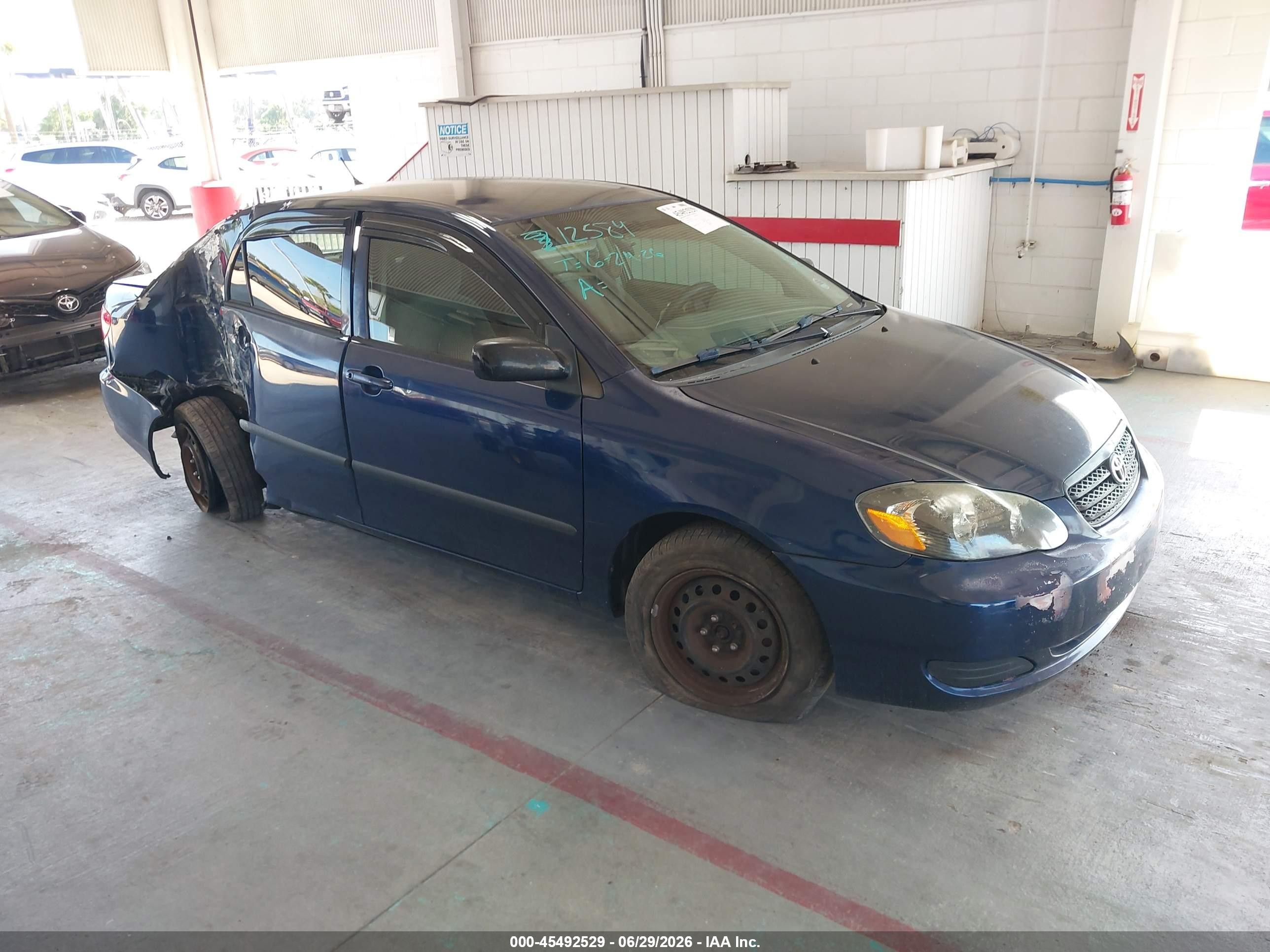 2007 Toyota Corolla Ce Blue vin: 2T1BR32E47C767102