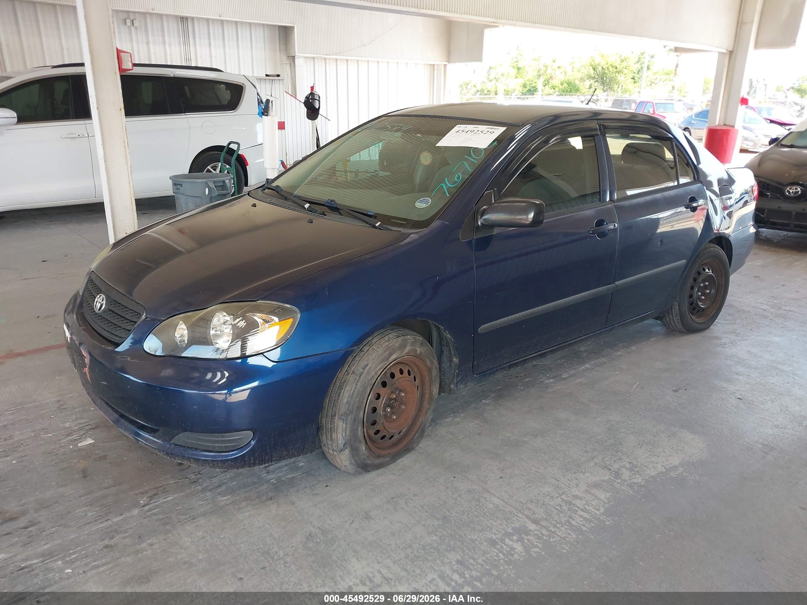 2007 Toyota Corolla Ce Синий vin: 2T1BR32E47C767102