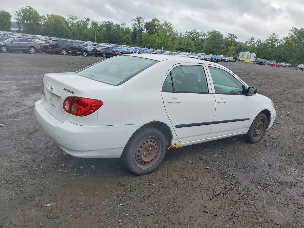 2007 Toyota Corolla Ce White vin: 2T1BR32E47C775880