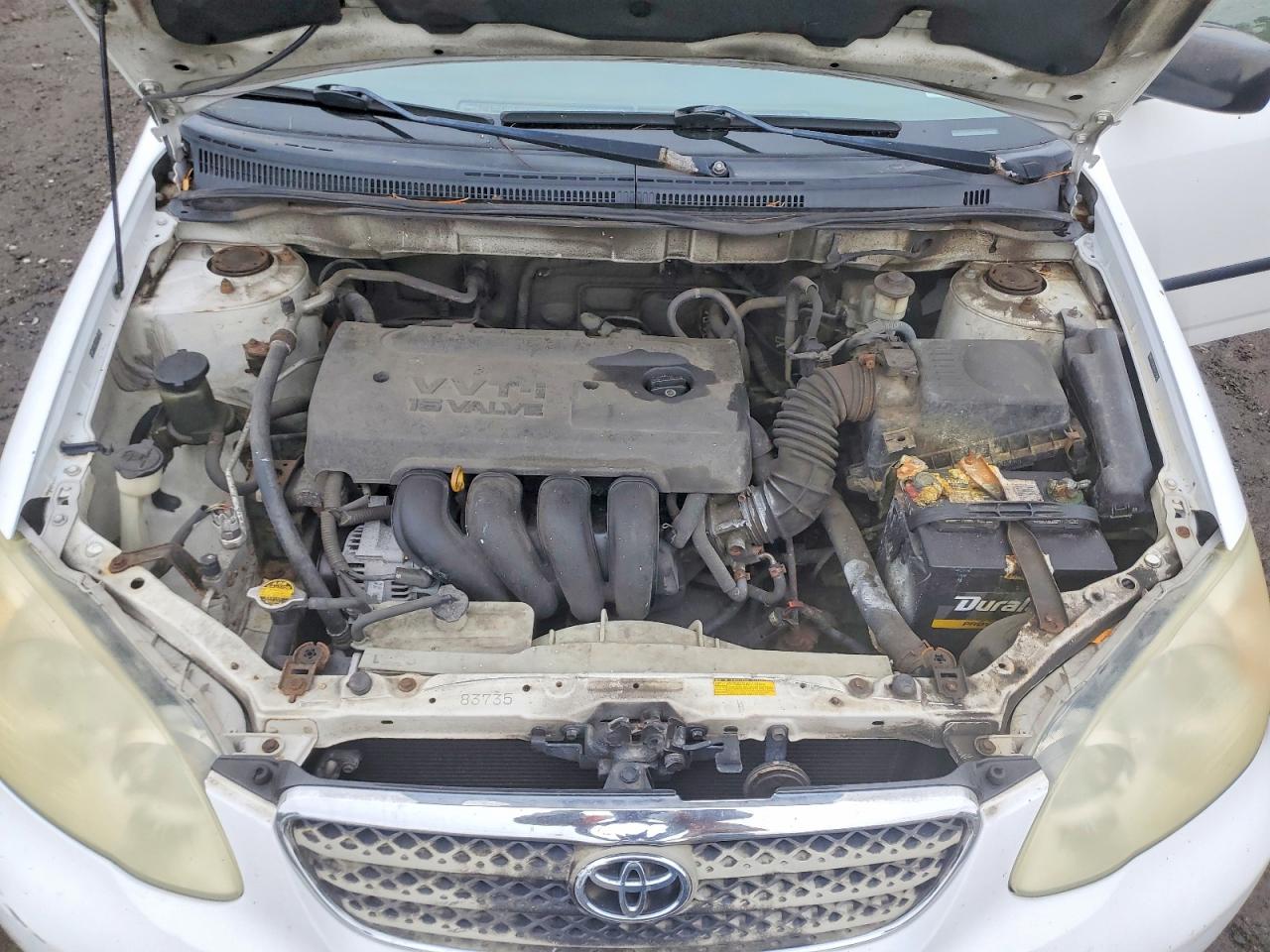 2007 Toyota Corolla Ce White vin: 2T1BR32E47C775880
