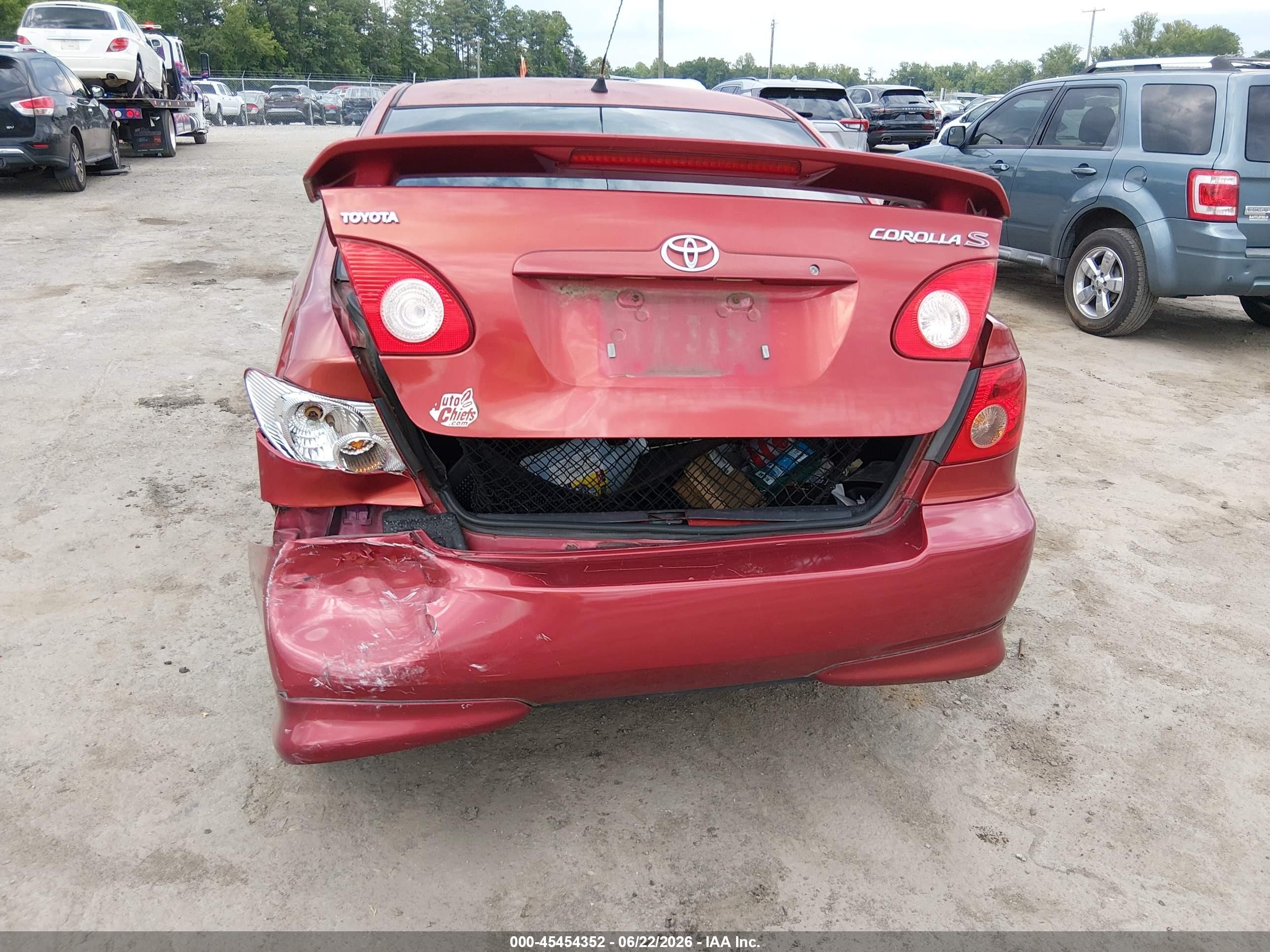 2008 Toyota Corolla S Red vin: 2T1BR32E48C868013
