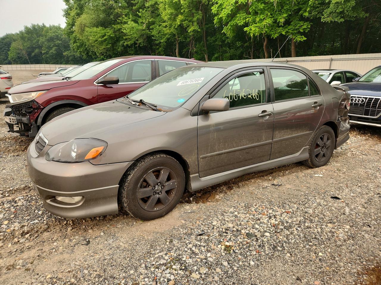 2008 Toyota Corolla S Серый vin: 2T1BR32E48C882915